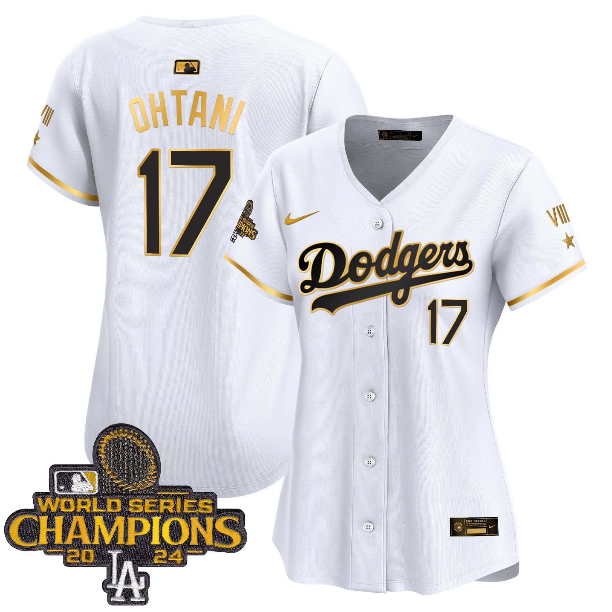 Women’s 2024 World Series Champions Gold Trim Vapor Premier Limited Jersey