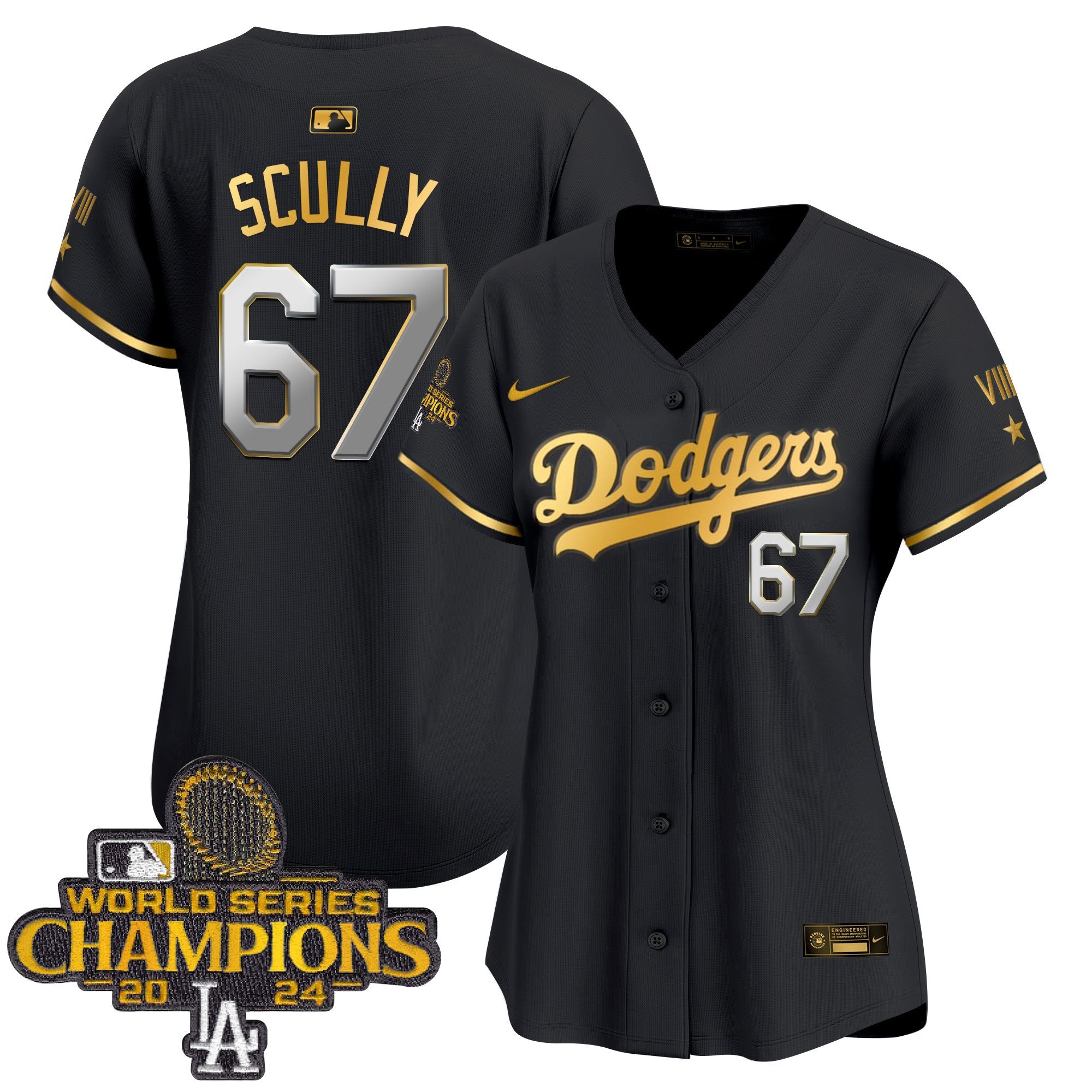 Women’s 2024 World Series Champions Gold Trim Vapor Premier Limited Jersey