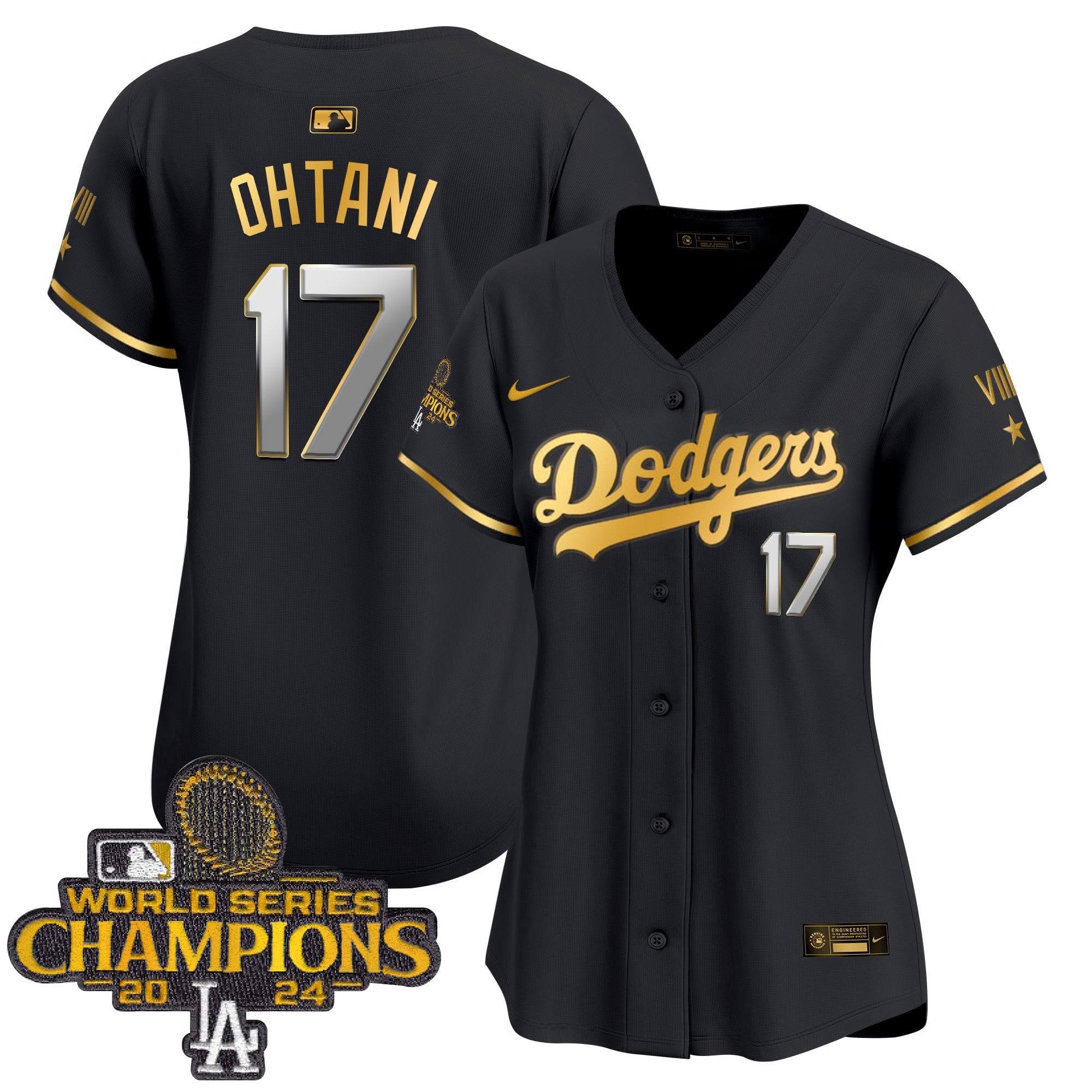 Women’s 2024 World Series Champions Gold Trim Vapor Premier Limited Jersey