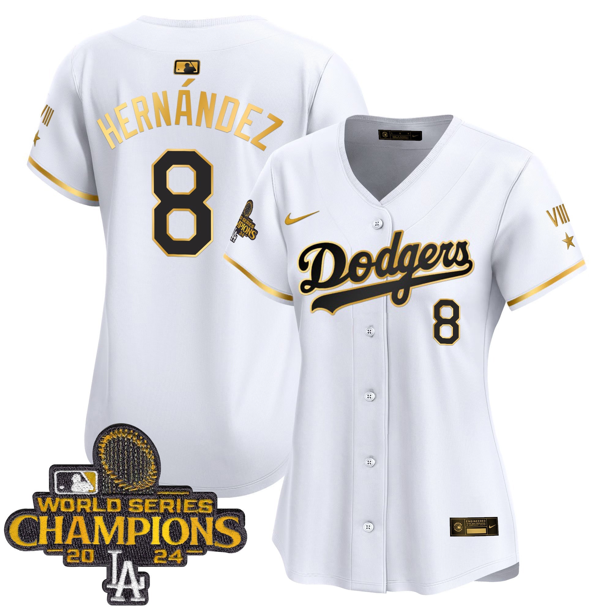 Women’s 2024 World Series Champions Gold Trim Vapor Premier Limited Jersey