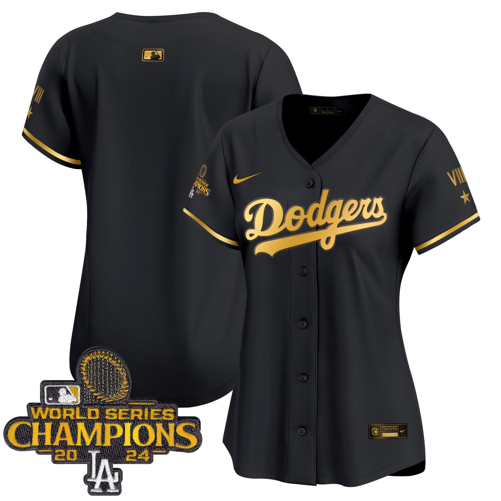Women’s 2024 World Series Champions Gold Trim Vapor Premier Limited Jersey