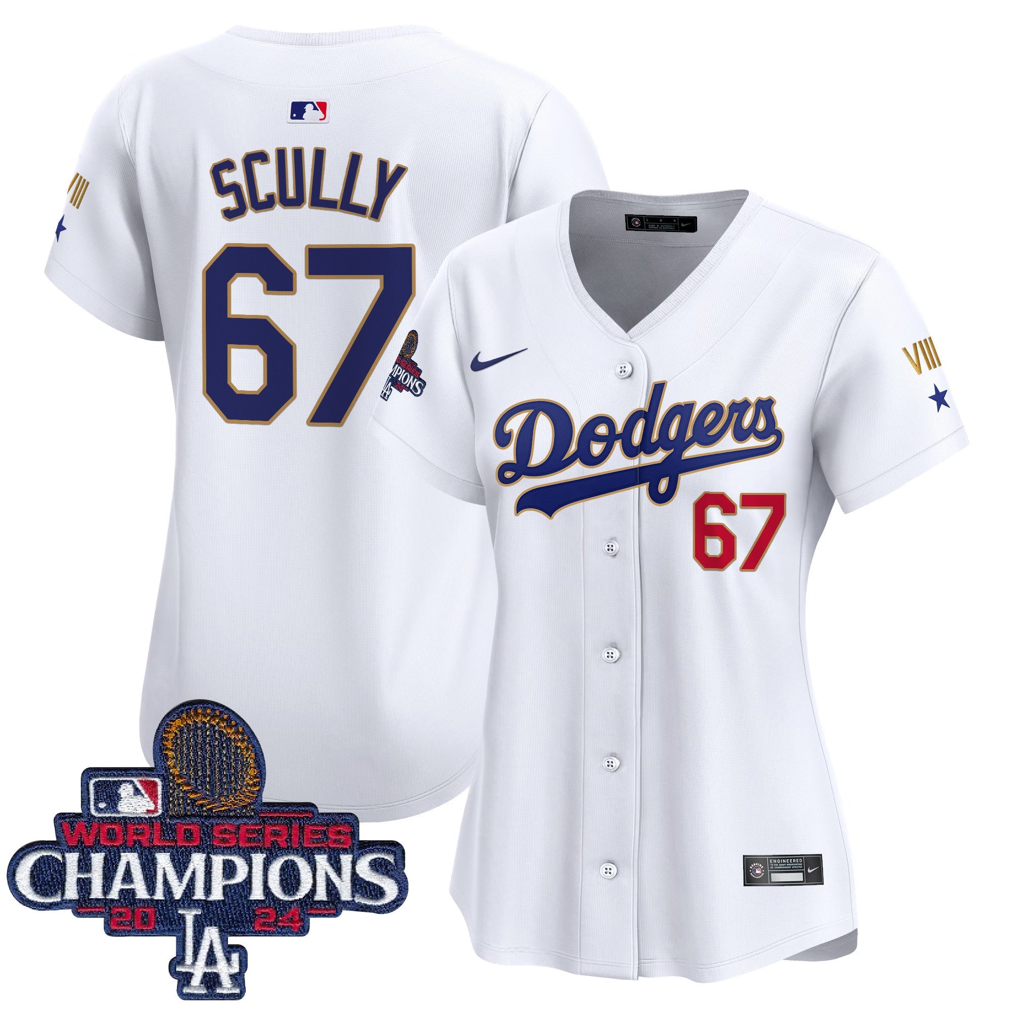 Women’s 2024 World Series Champions Gold Trim Vapor Premier Limited Jersey
