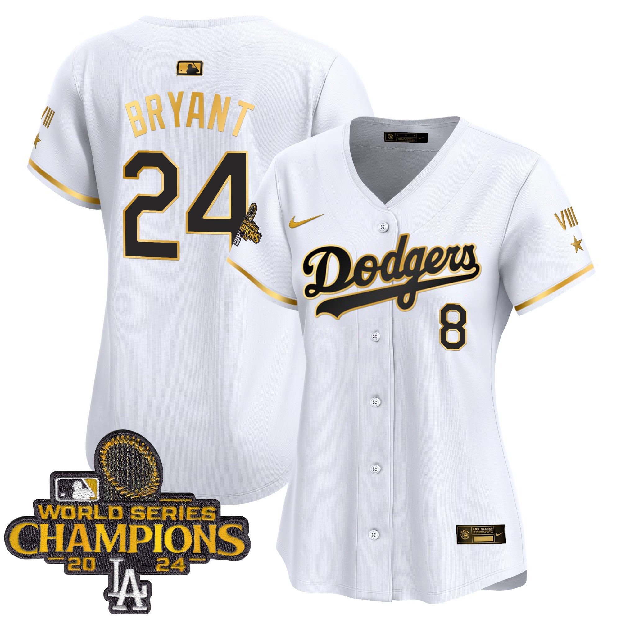 Women’s 2024 World Series Champions Gold Trim Vapor Premier Limited Jersey