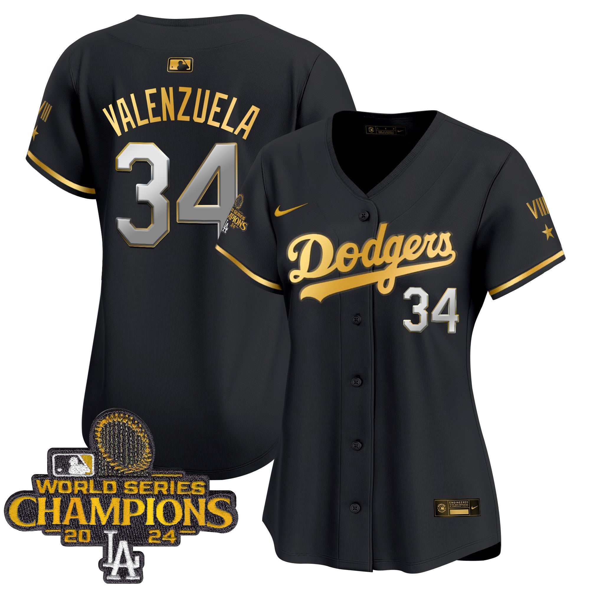 Women’s 2024 World Series Champions Gold Trim Vapor Premier Limited Jersey