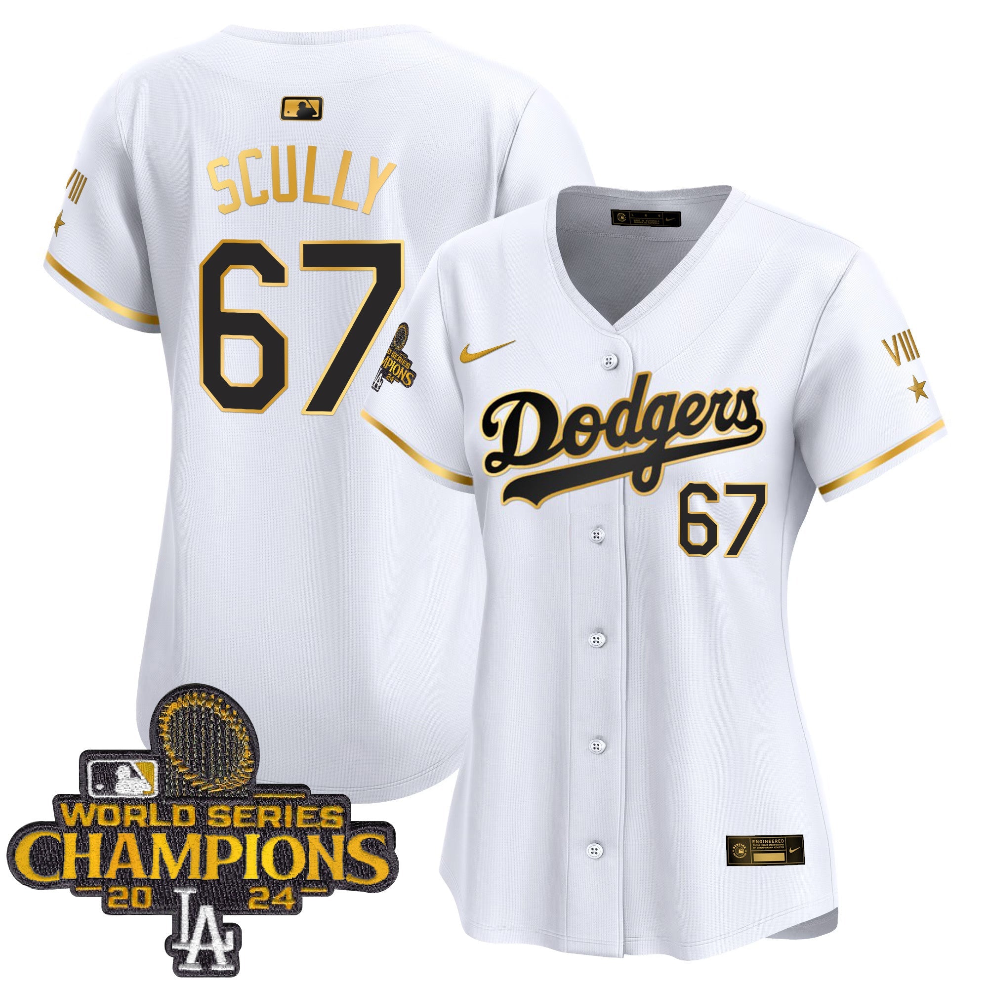 Women’s 2024 World Series Champions Gold Trim Vapor Premier Limited Jersey