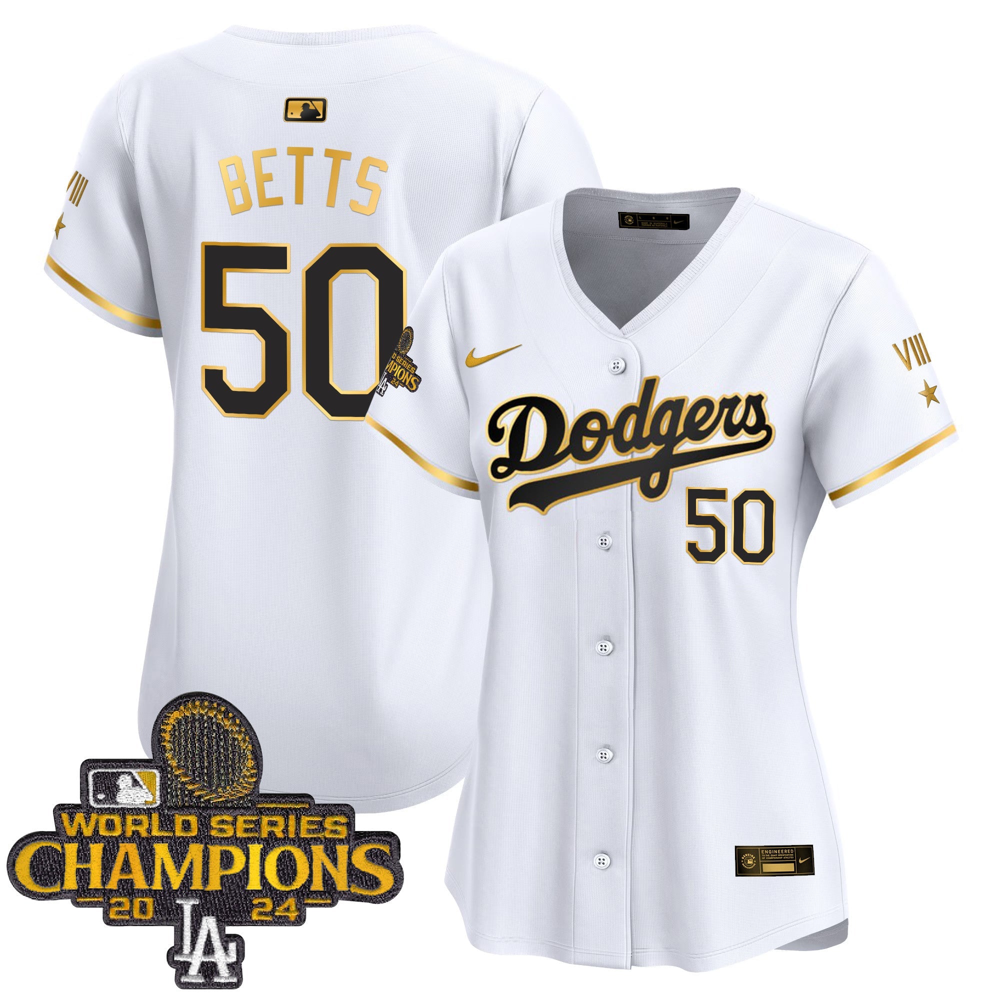 Women’s 2024 World Series Champions Gold Trim Vapor Premier Limited Jersey