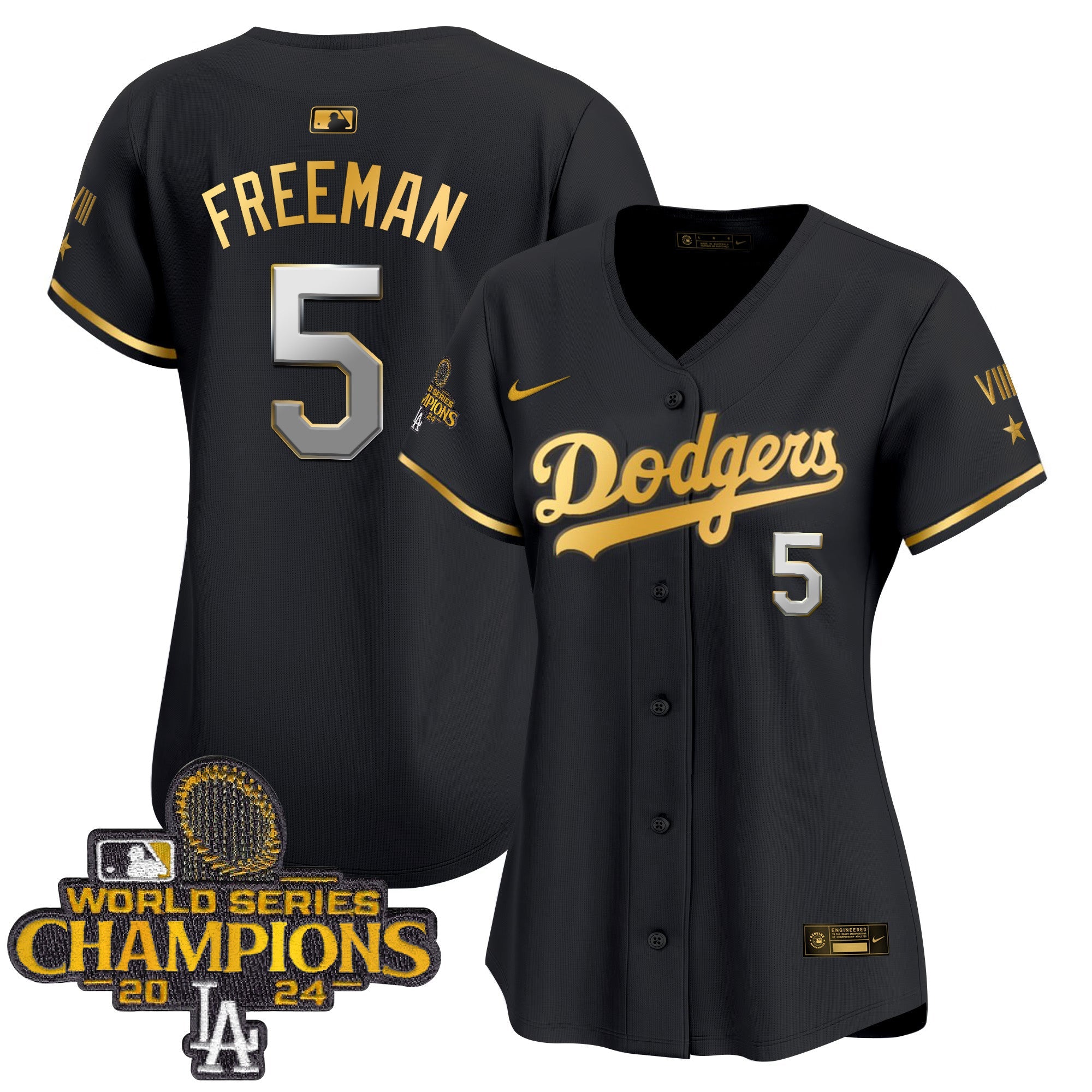 Women’s 2024 World Series Champions Gold Trim Vapor Premier Limited Jersey