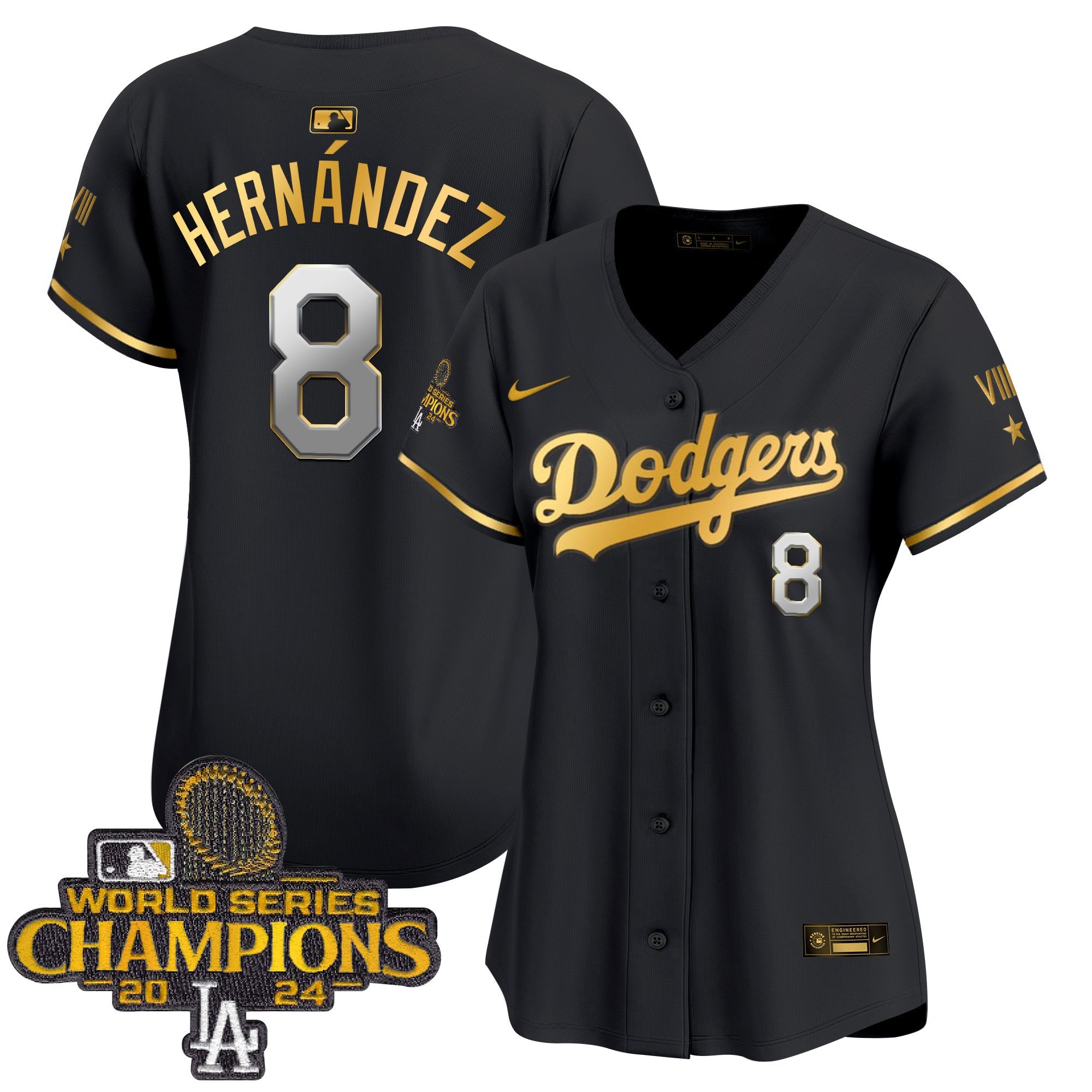 Women’s 2024 World Series Champions Gold Trim Vapor Premier Limited Jersey