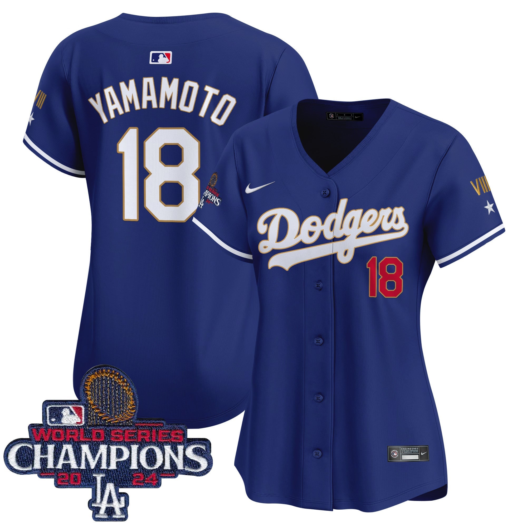 Women’s 2024 World Series Champions Gold Trim Vapor Premier Limited Jersey