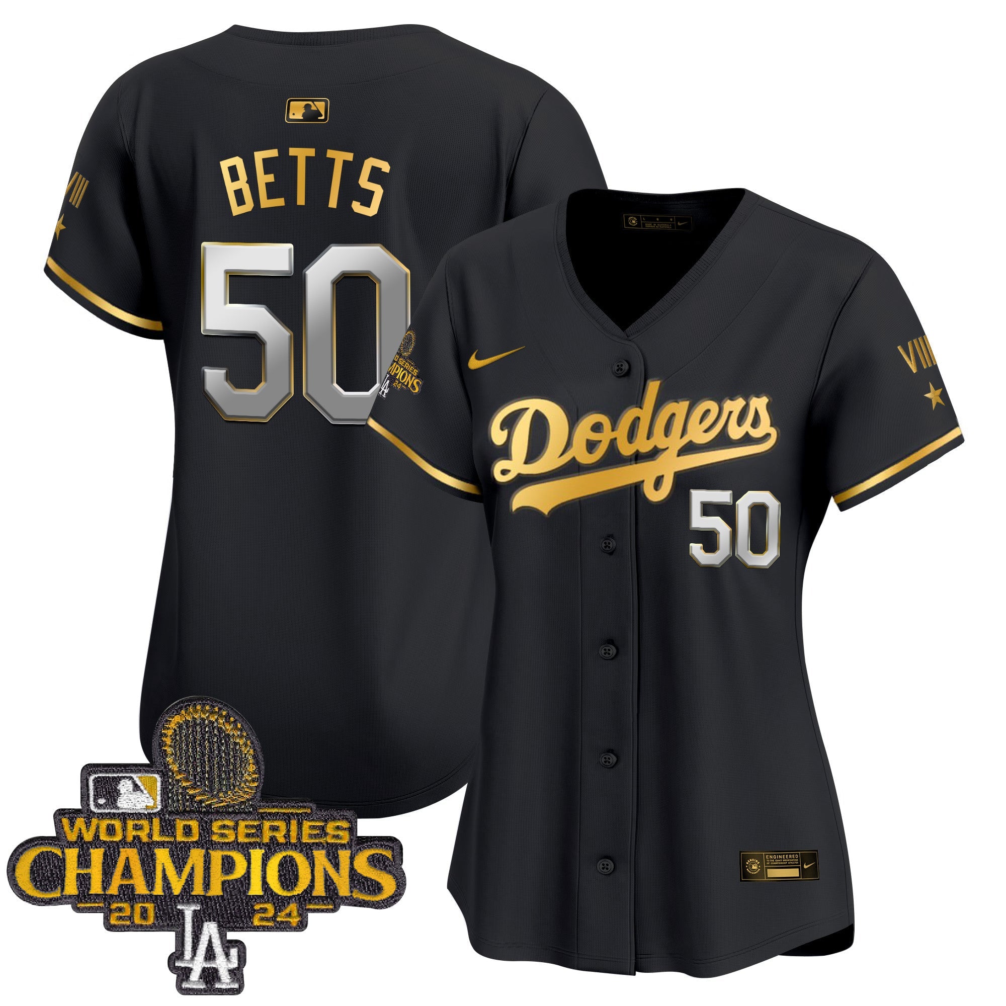 Women’s 2024 World Series Champions Gold Trim Vapor Premier Limited Jersey