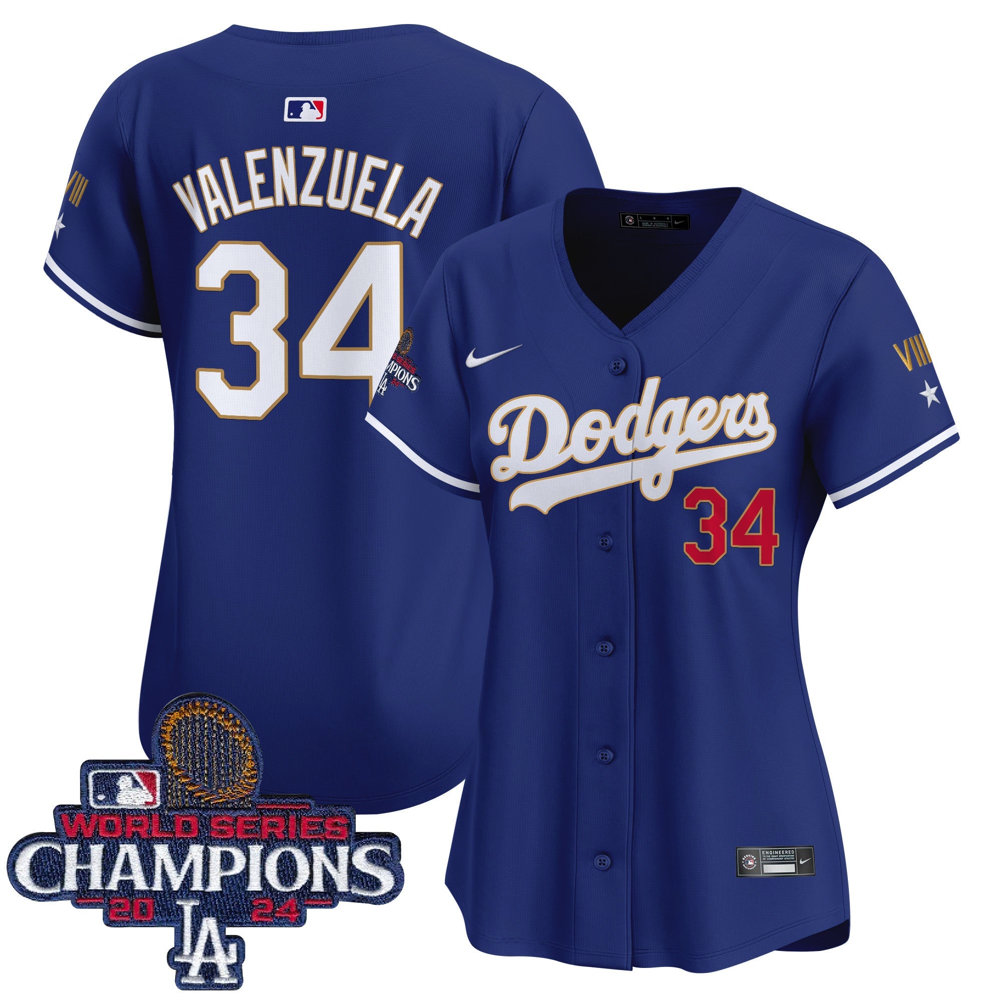 Women’s 2024 World Series Champions Gold Trim Vapor Premier Limited Jersey