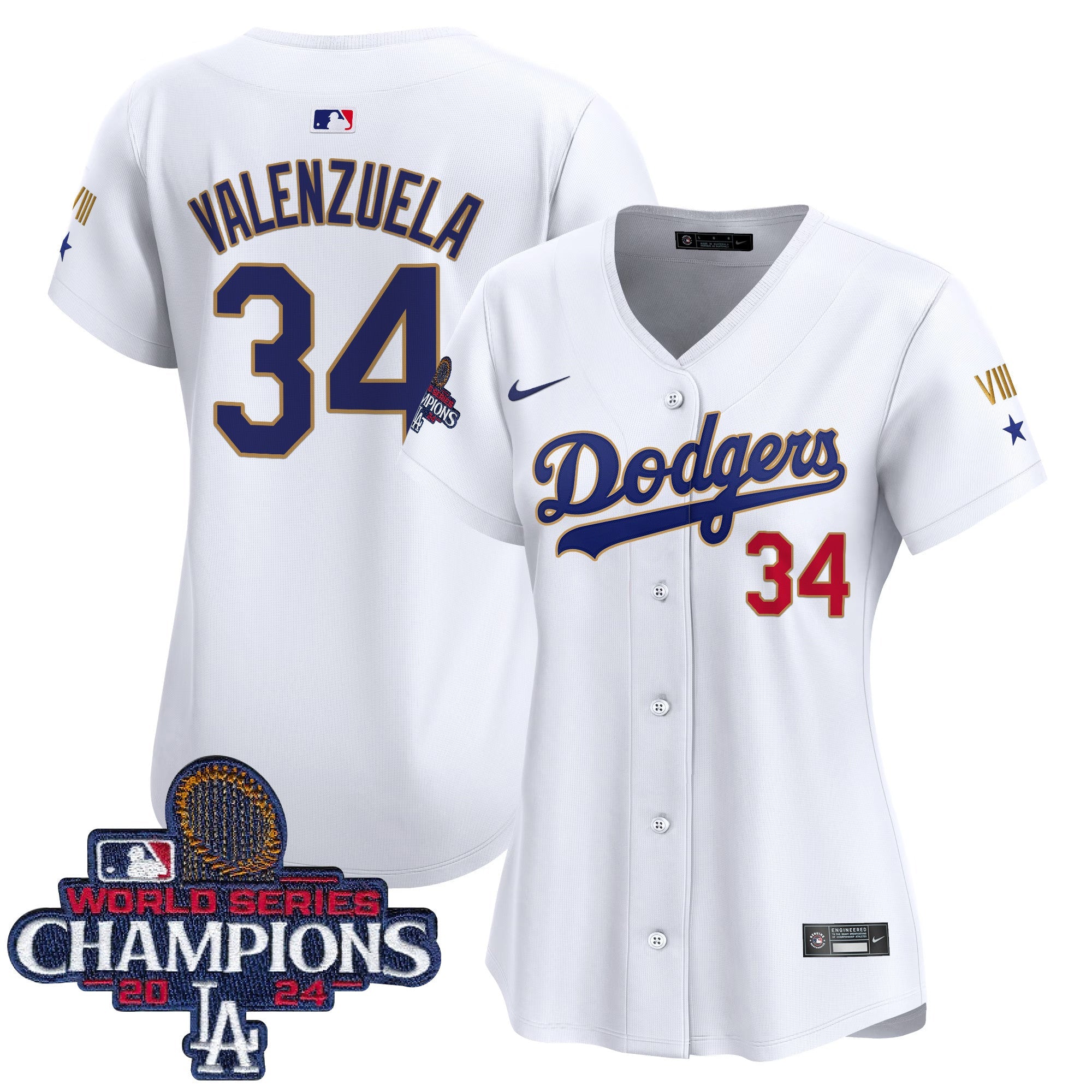 Women’s 2024 World Series Champions Gold Trim Vapor Premier Limited Jersey
