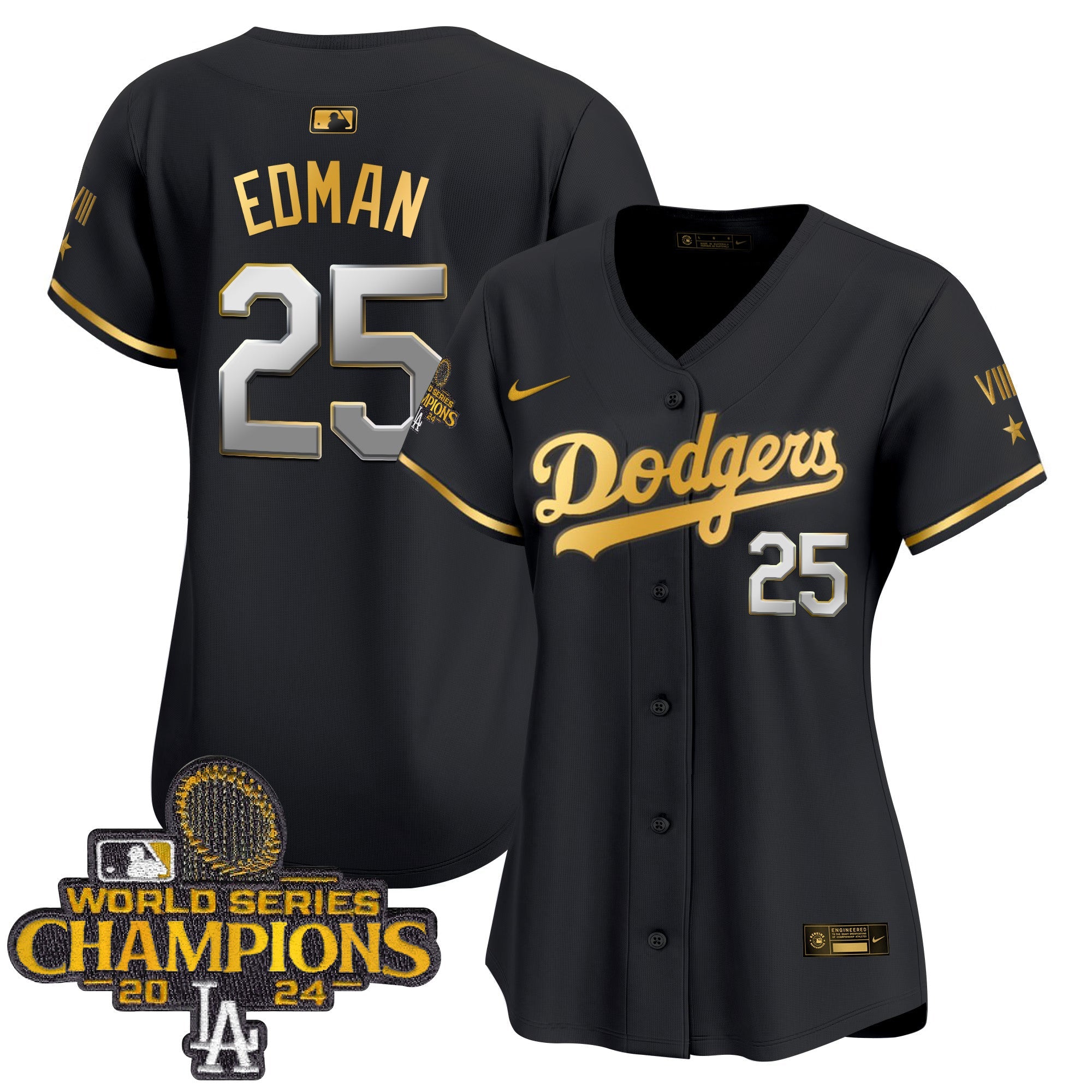 Women’s 2024 World Series Champions Gold Trim Vapor Premier Limited Jersey