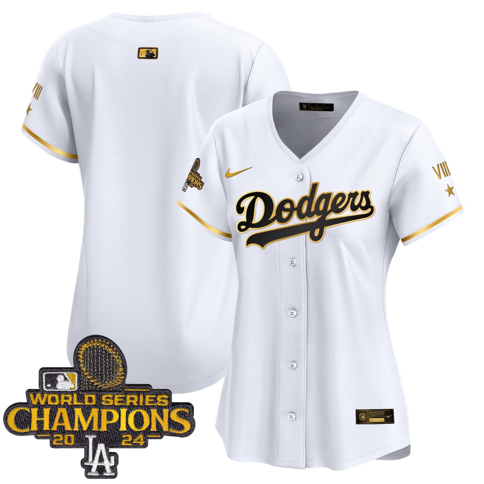 Women’s 2024 World Series Champions Gold Trim Vapor Premier Limited Jersey