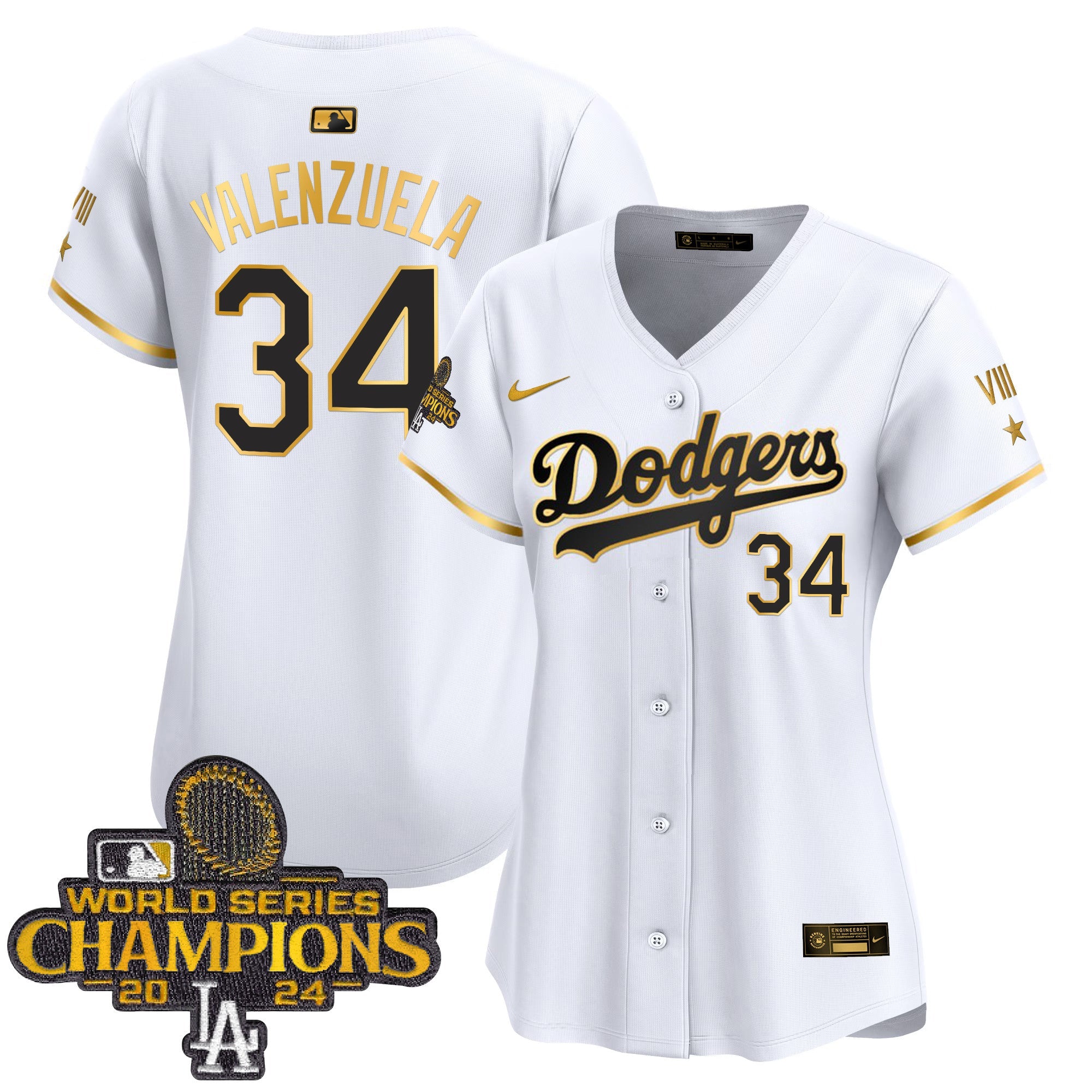 Women’s 2024 World Series Champions Gold Trim Vapor Premier Limited Jersey