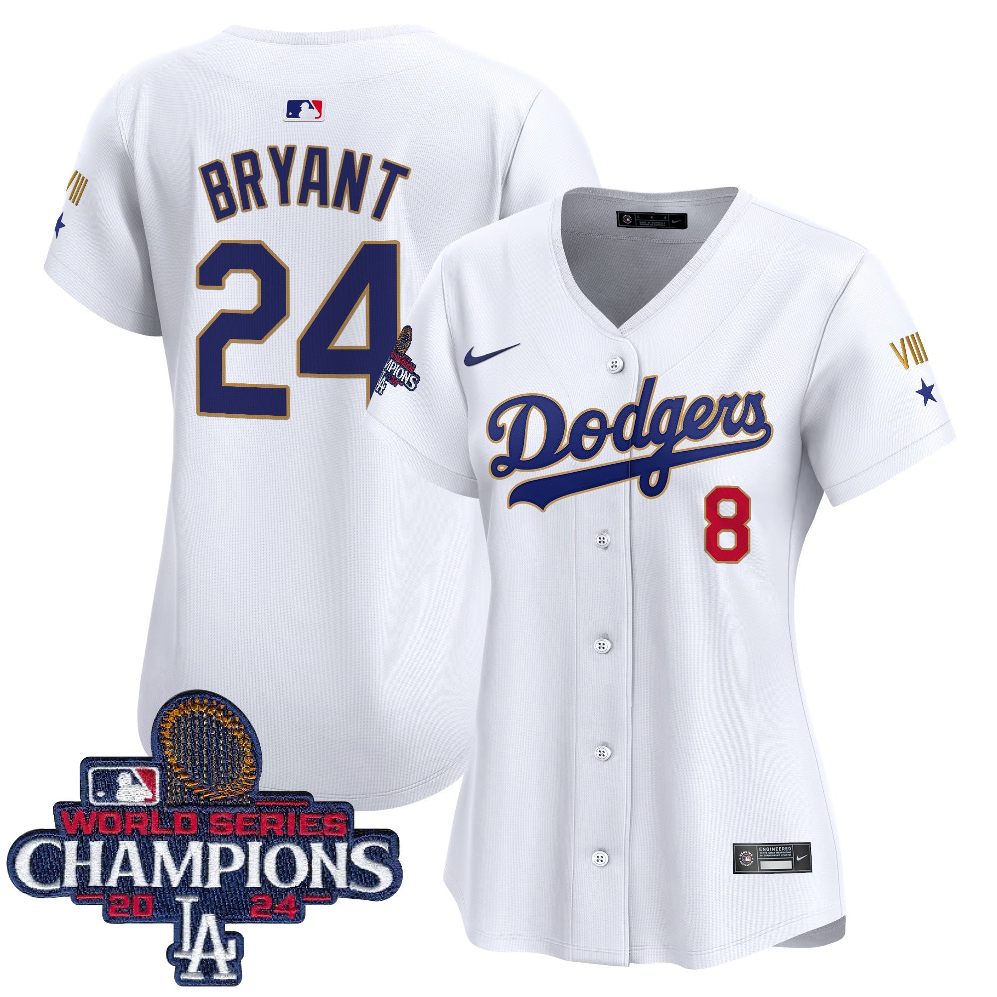 Women’s 2024 World Series Champions Gold Trim Vapor Premier Limited Jersey