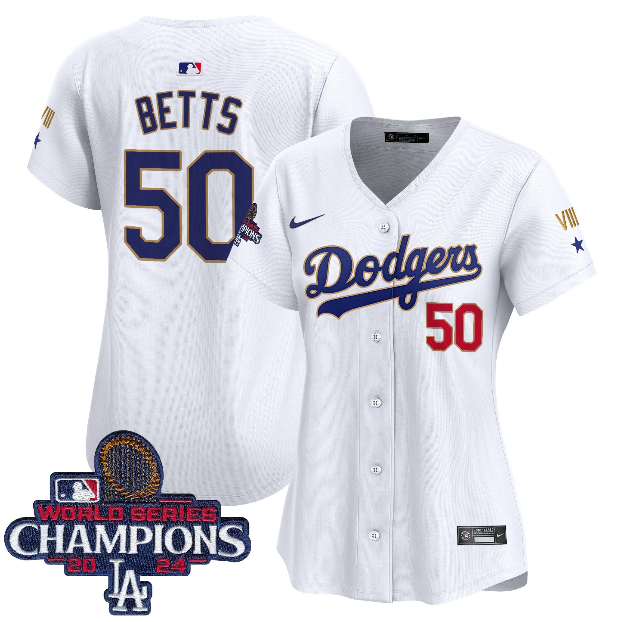 Women’s 2024 World Series Champions Gold Trim Vapor Premier Limited Jersey