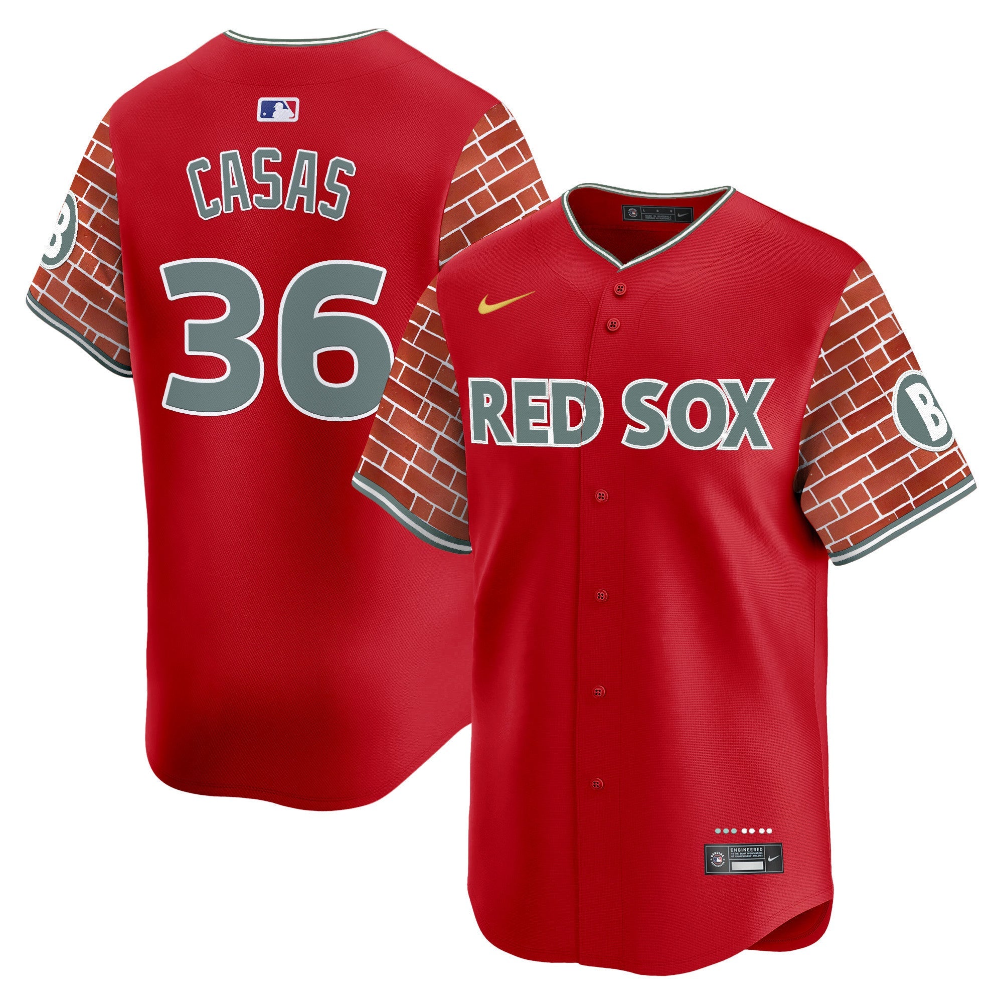 Men’s Boston 2025 Fenway Red Brick Style Vapor Premier Limited Jersey – Stitched