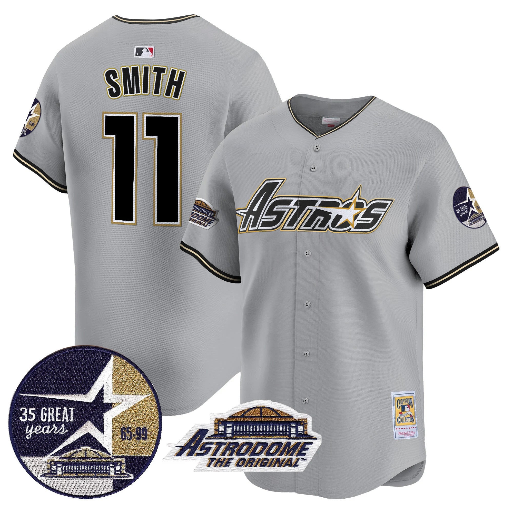 Men’s 1999 Throwback 35th & Astrodome Patch Vapor Premier Limited Jersey V3