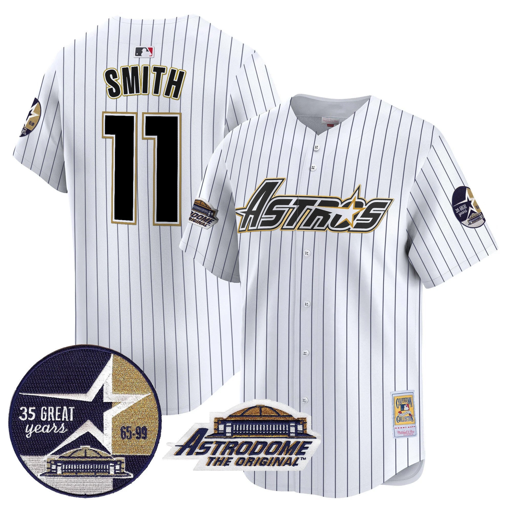 Men’s 1999 Throwback 35th & Astrodome Patch Vapor Premier Limited Jersey V3