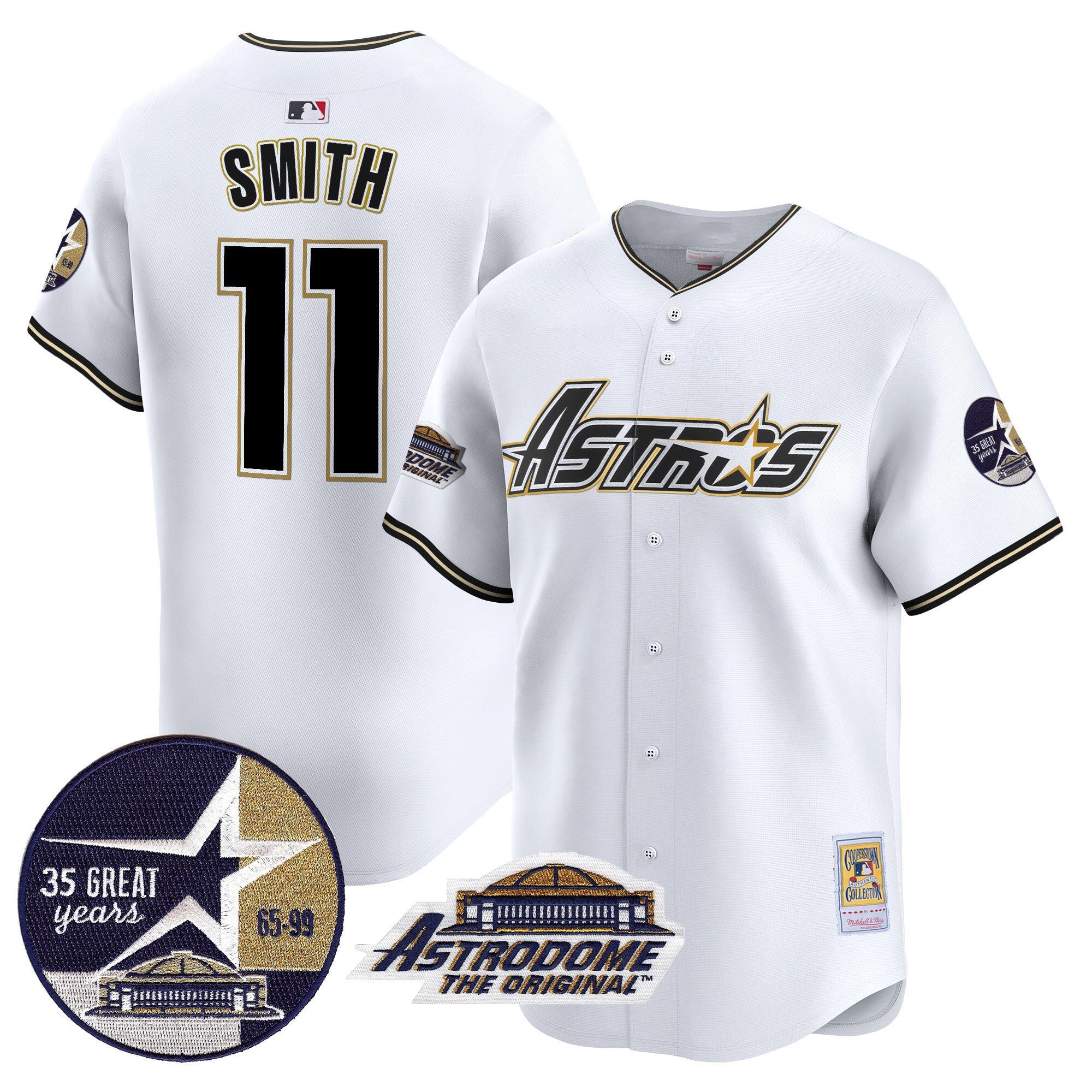 Men’s 1999 Throwback 35th & Astrodome Patch Vapor Premier Limited Jersey V3