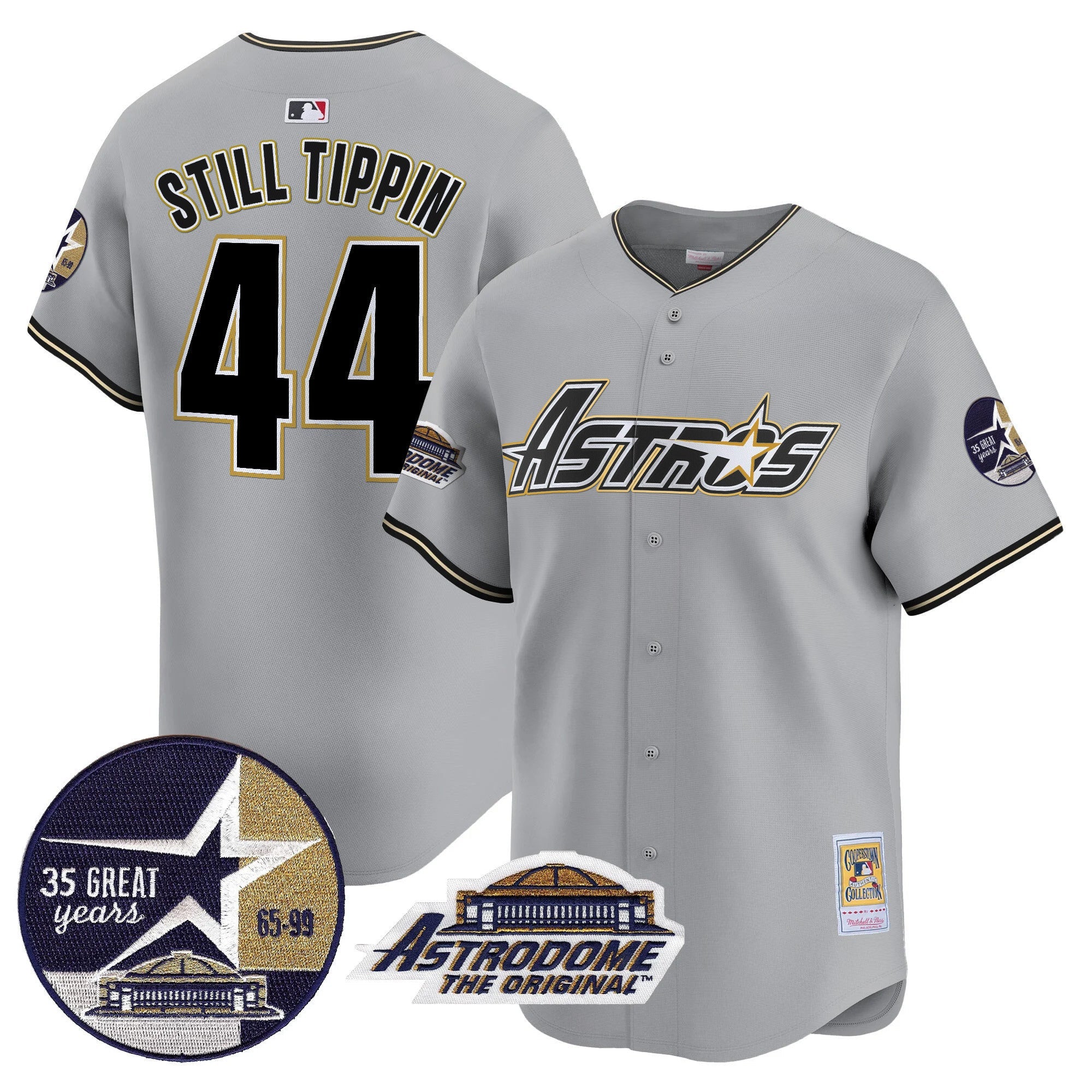 Men’s 1999 Throwback 35th & Astrodome Patch Vapor Premier Limited Jersey V3