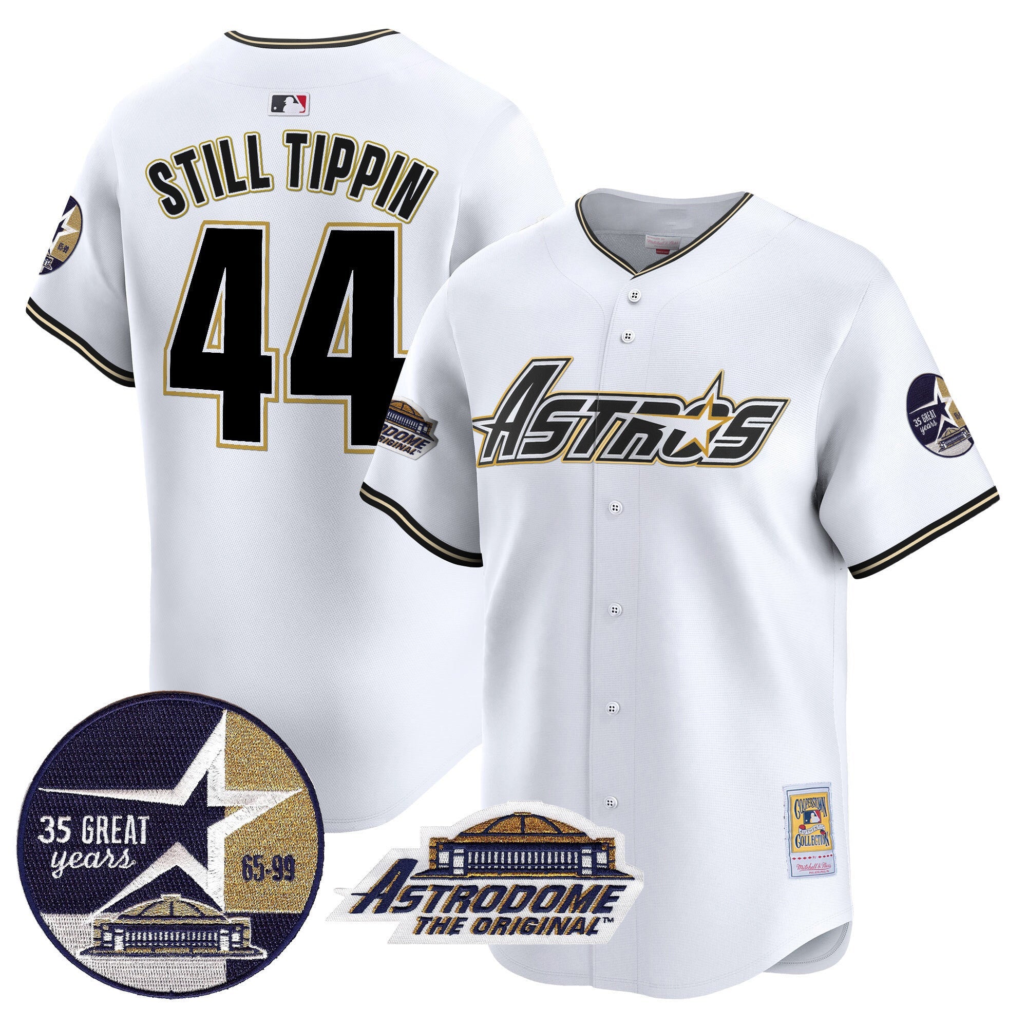 Men’s 1999 Throwback 35th & Astrodome Patch Vapor Premier Limited Jersey V3