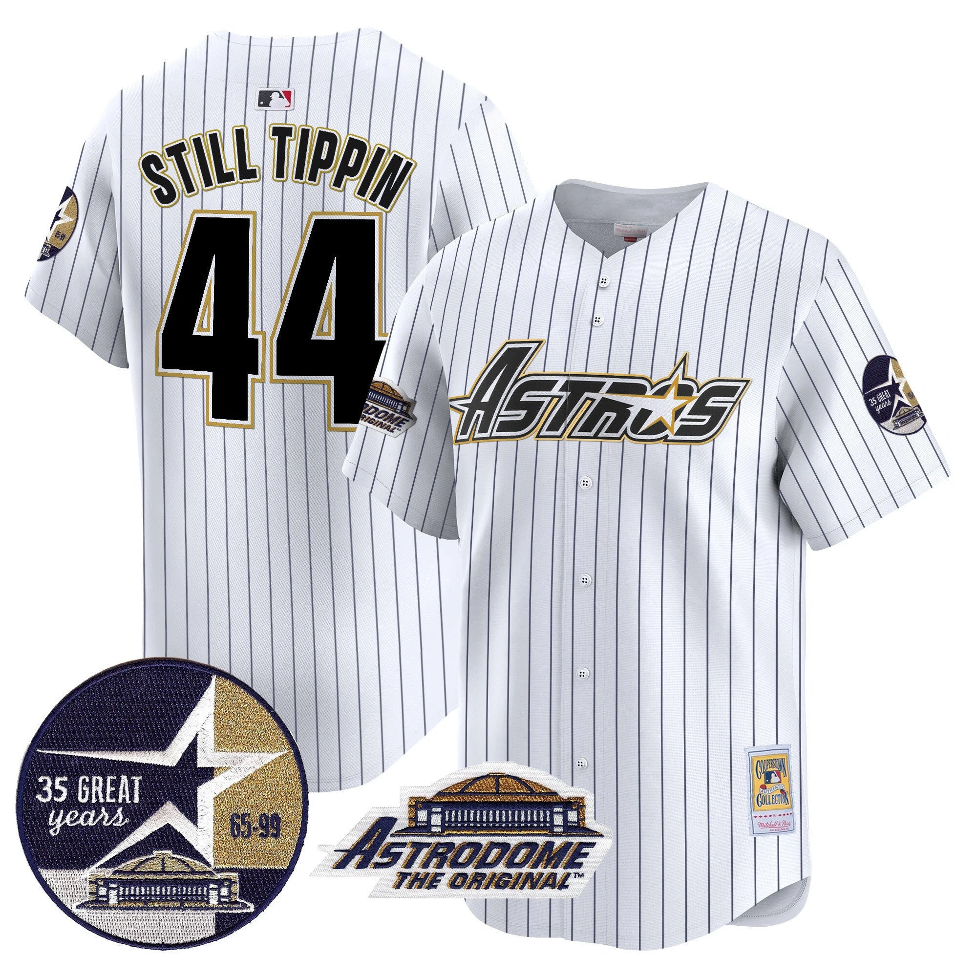 Men’s 1999 Throwback 35th & Astrodome Patch Vapor Premier Limited Jersey V3