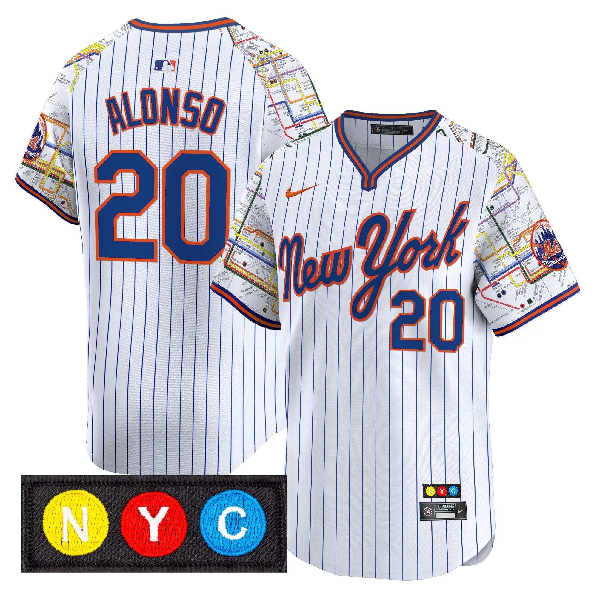 Men’s New York Subway Style Vapor Premier Limited Jersey – Stitched