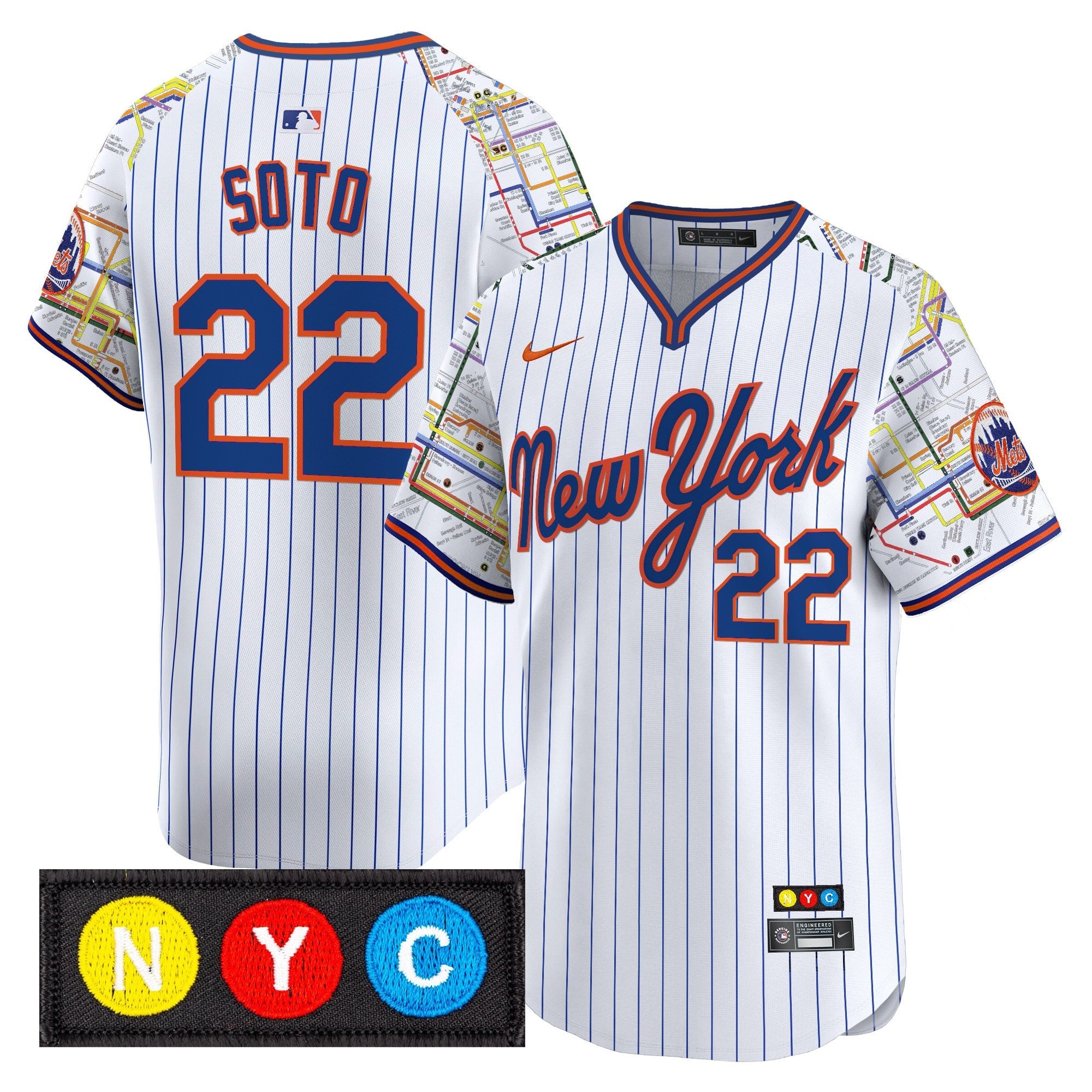 Men’s New York Subway Style Vapor Premier Limited Jersey – Stitched