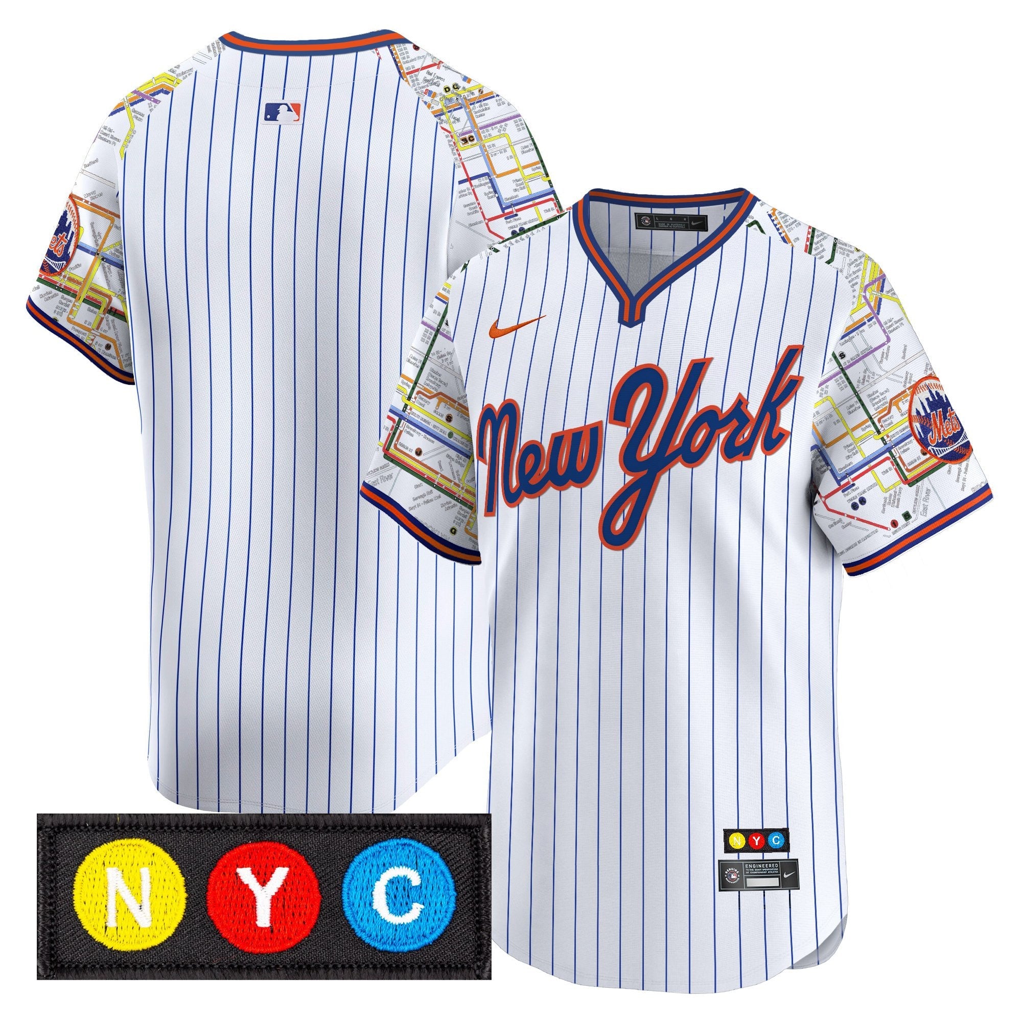 Men’s New York Subway Style Vapor Premier Limited Jersey – Stitched