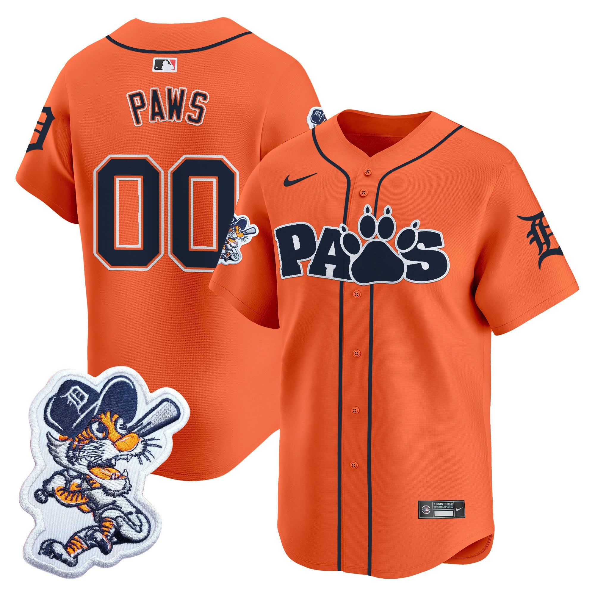 Detroit Paws Patch Vapor Premier Limited Jersey V2