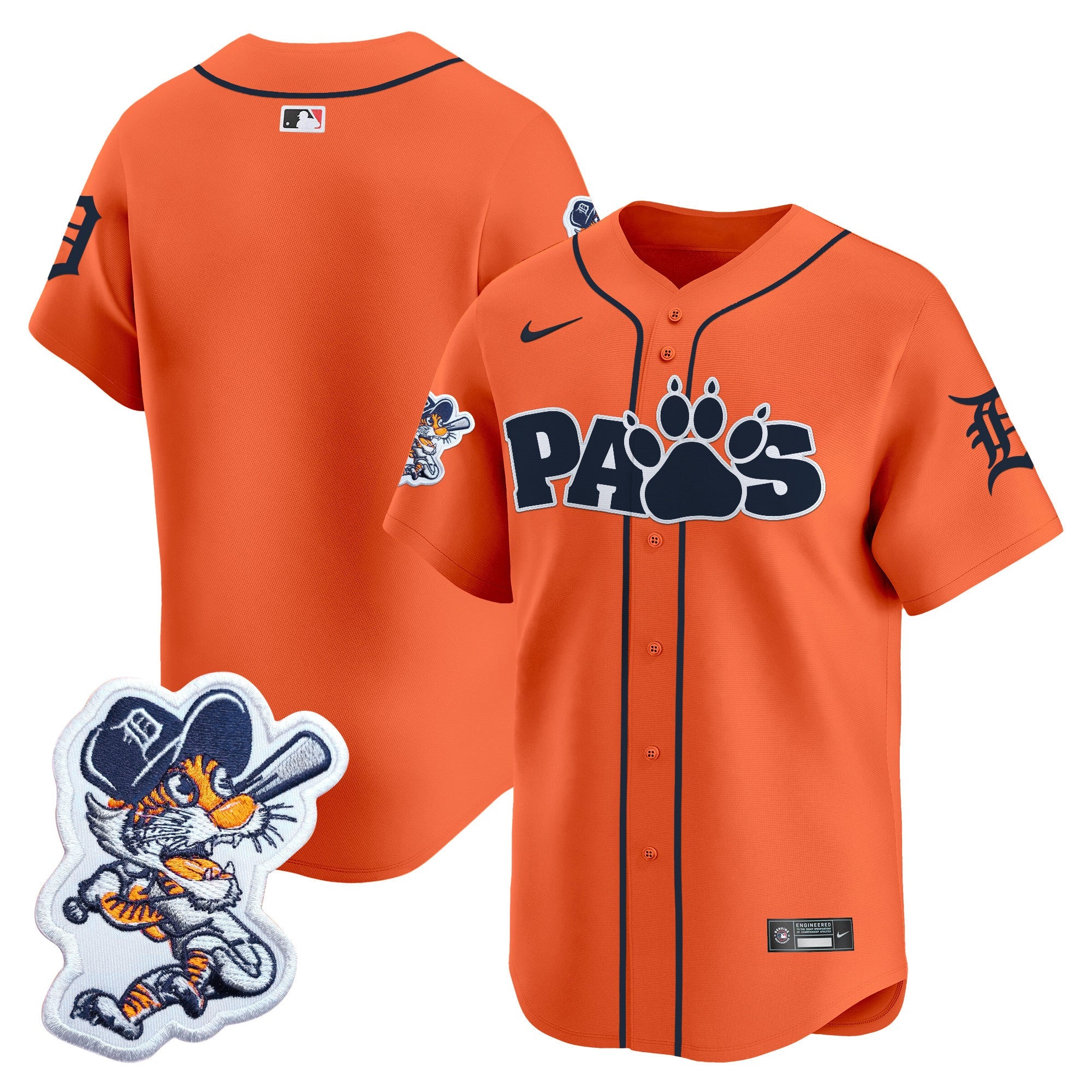 Detroit Paws Patch Vapor Premier Limited Jersey V2