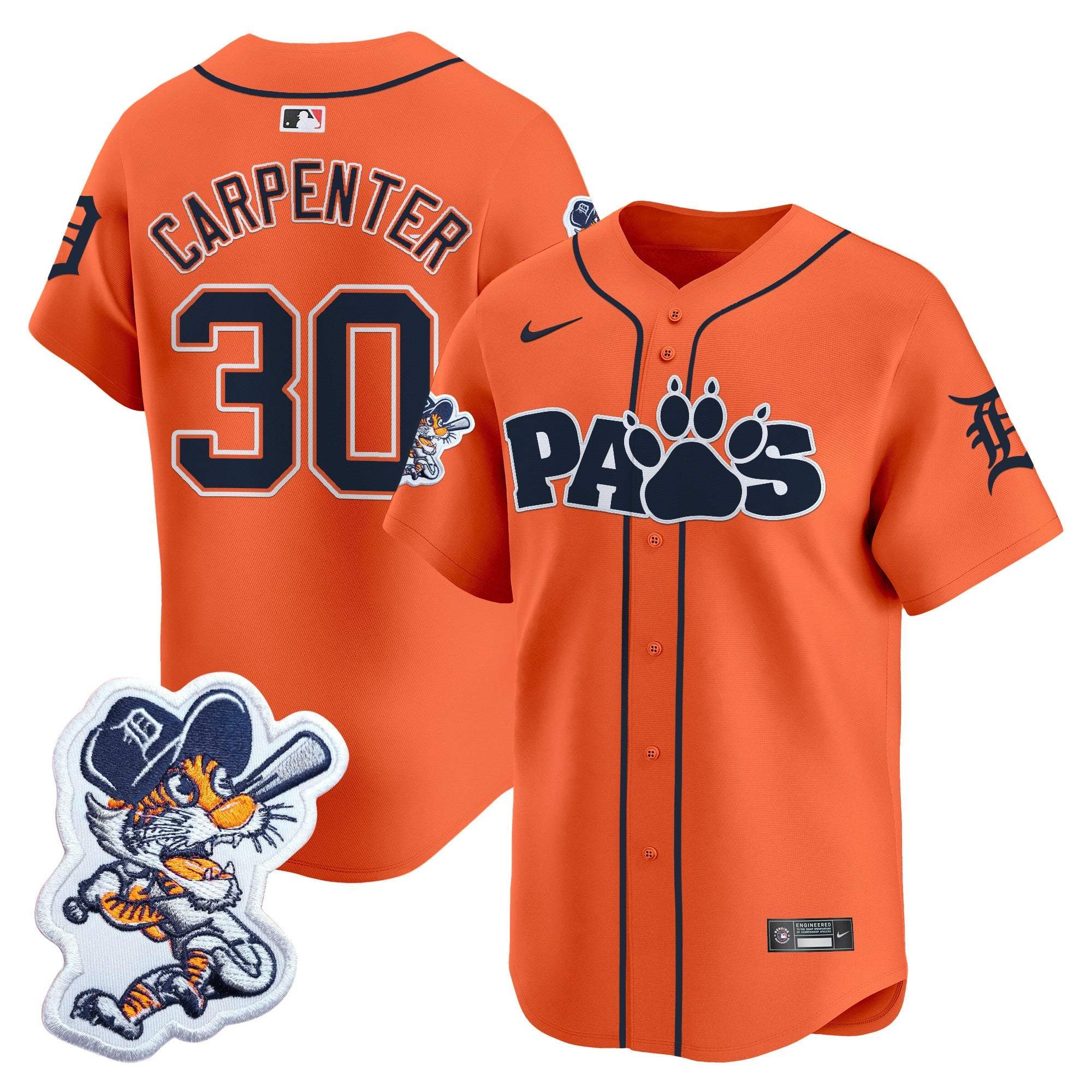 Detroit Paws Patch Vapor Premier Limited Jersey V2