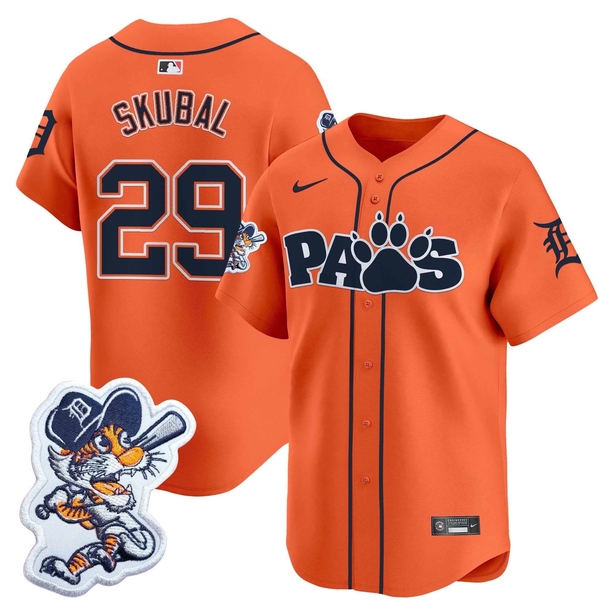Detroit Paws Patch Vapor Premier Limited Jersey V2