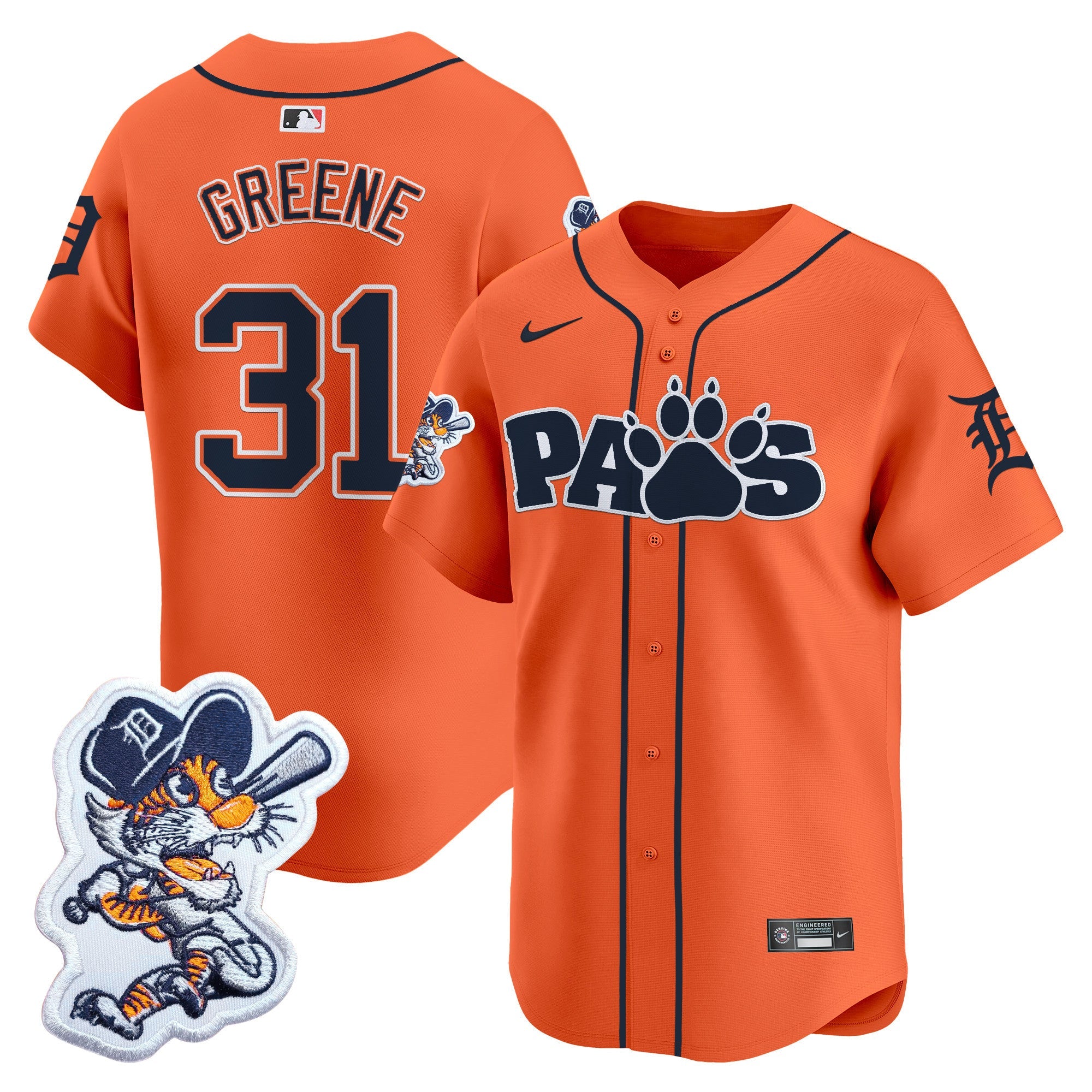 Detroit Paws Patch Vapor Premier Limited Jersey V2