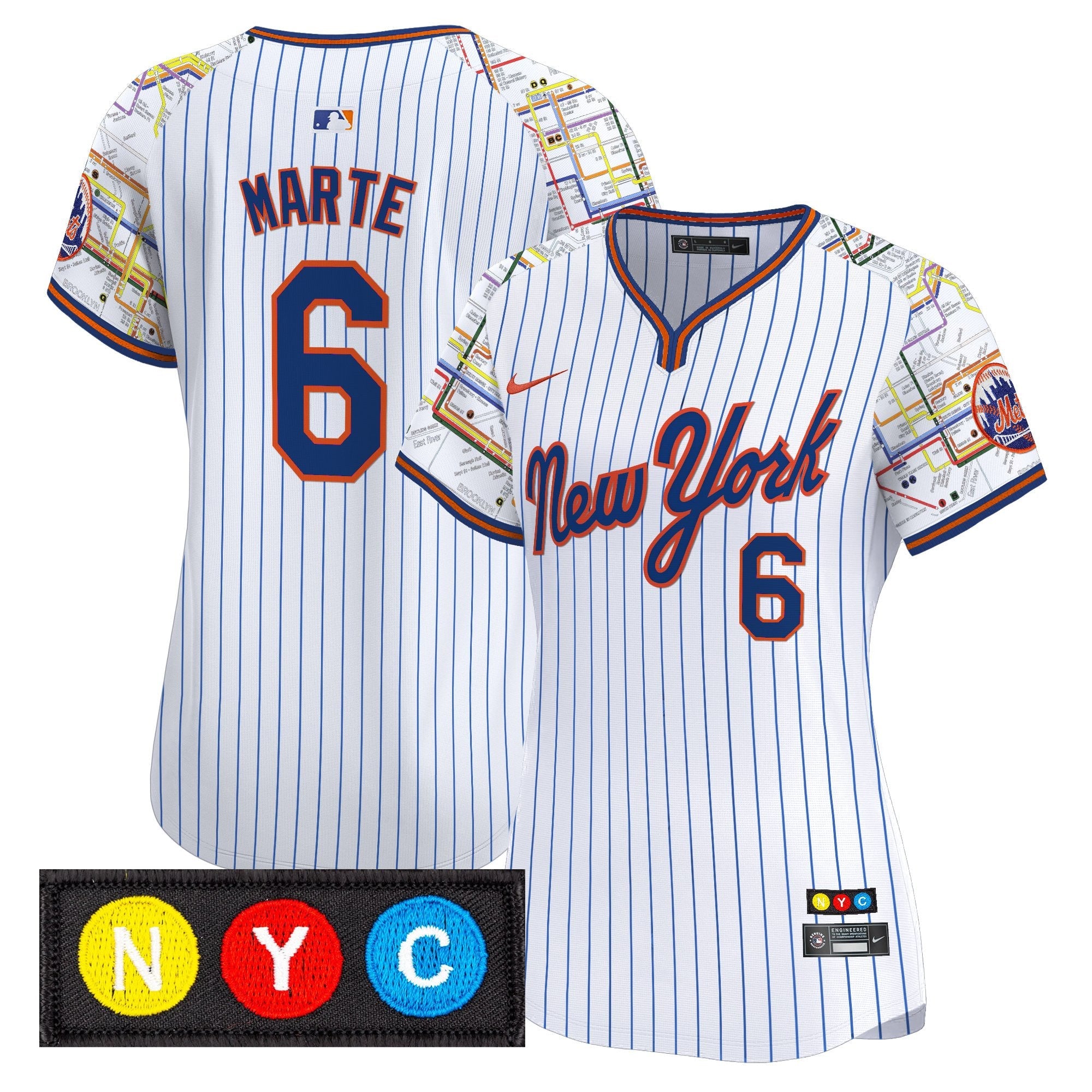 Women’s New York Subway Style Vapor Premier Limited Jersey – Stitched