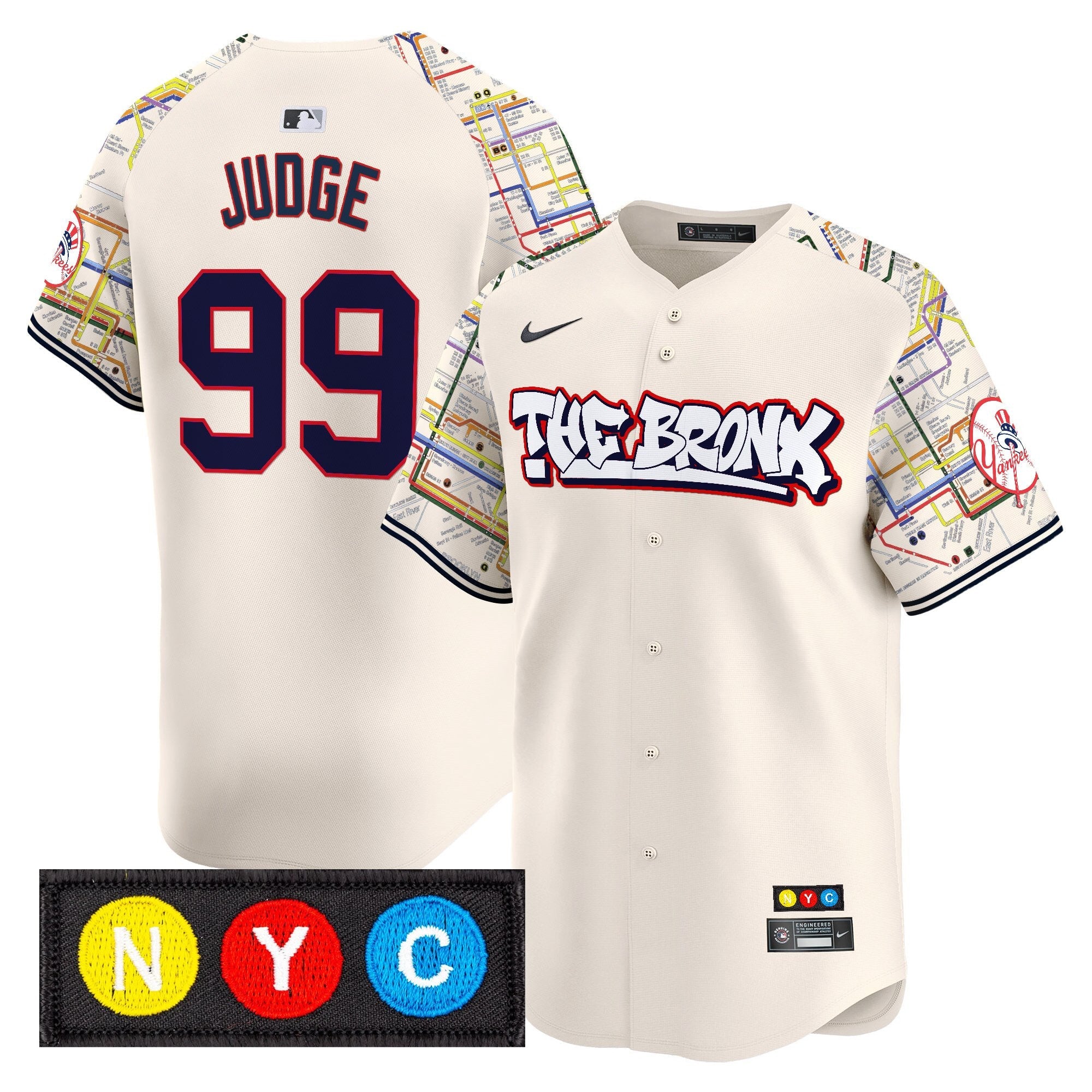 Men’s New York The Bronx Subway Style Vapor Premier Limited Jersey – Stitched