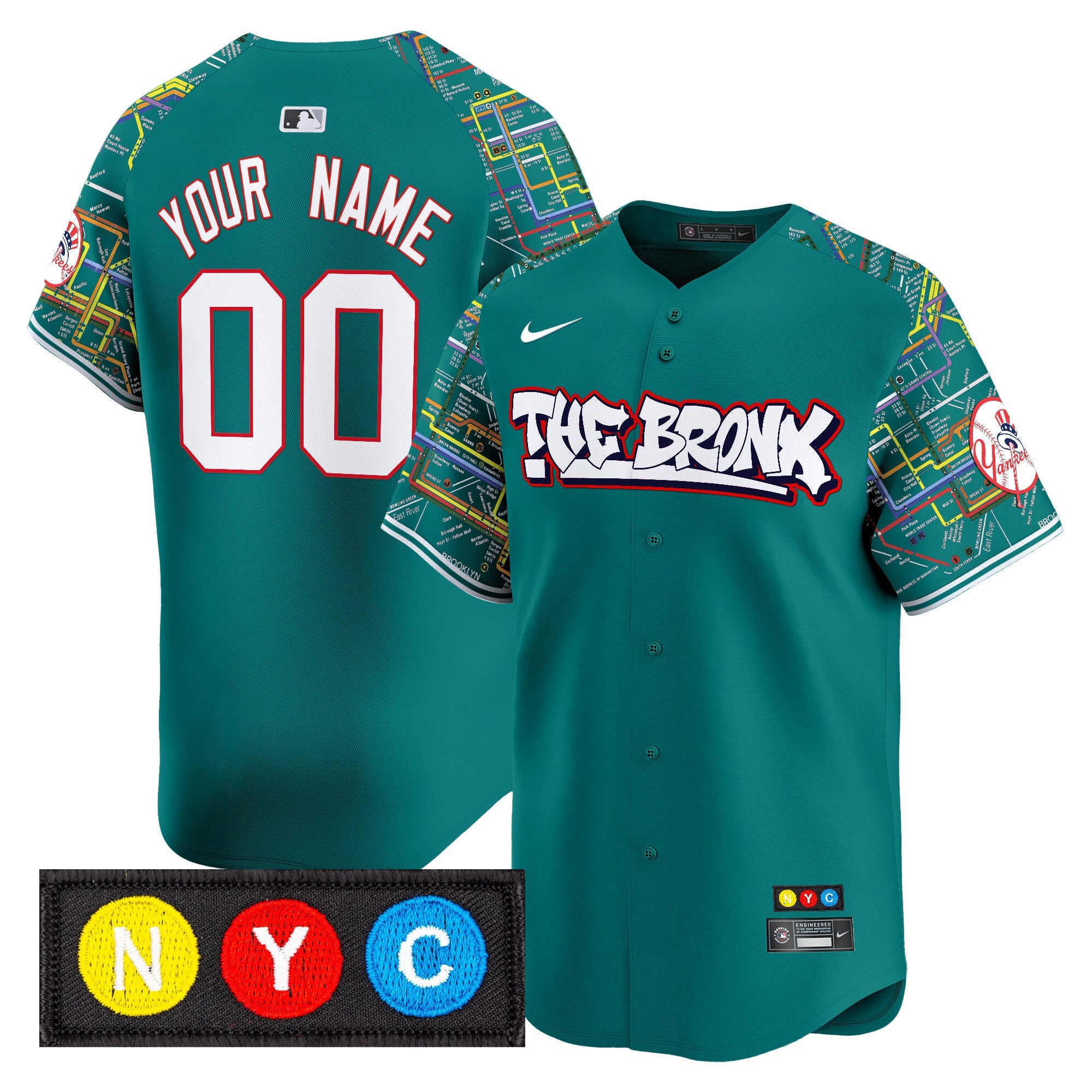 New York The Bronx Subway Style Vapor Premier Limited Custom Jersey – Stitched