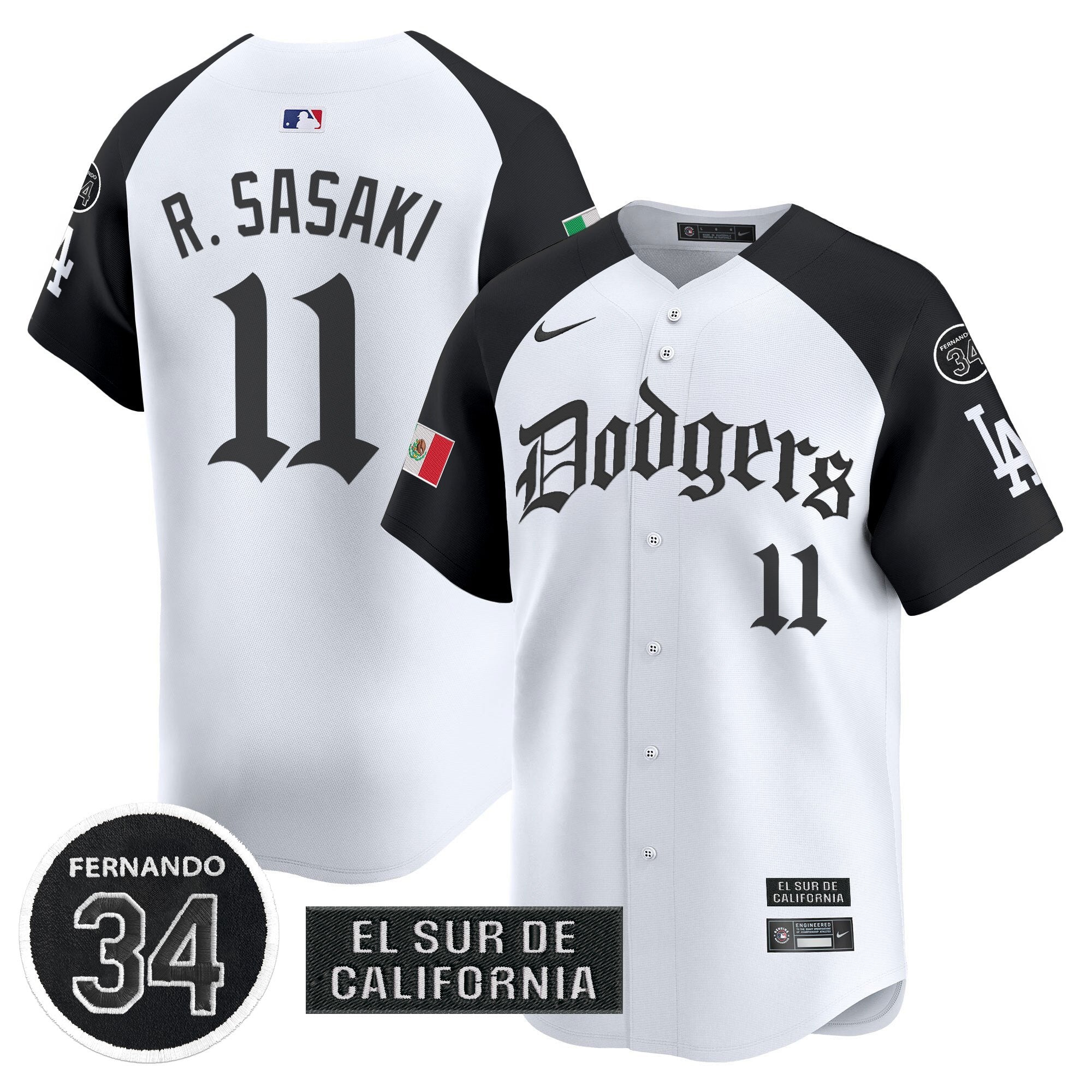 Men’s Mexico 2025 LA Gothic Style Vapor Premier Limited Jersey V2