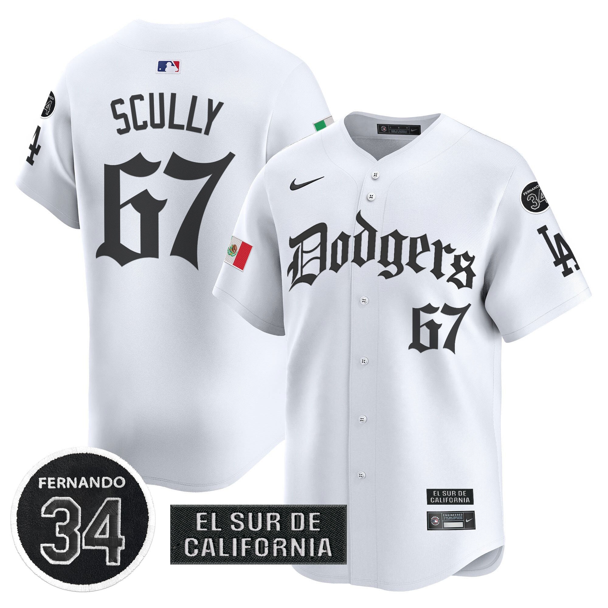 Men’s Mexico 2025 LA Gothic Style Vapor Premier Limited Jersey V2