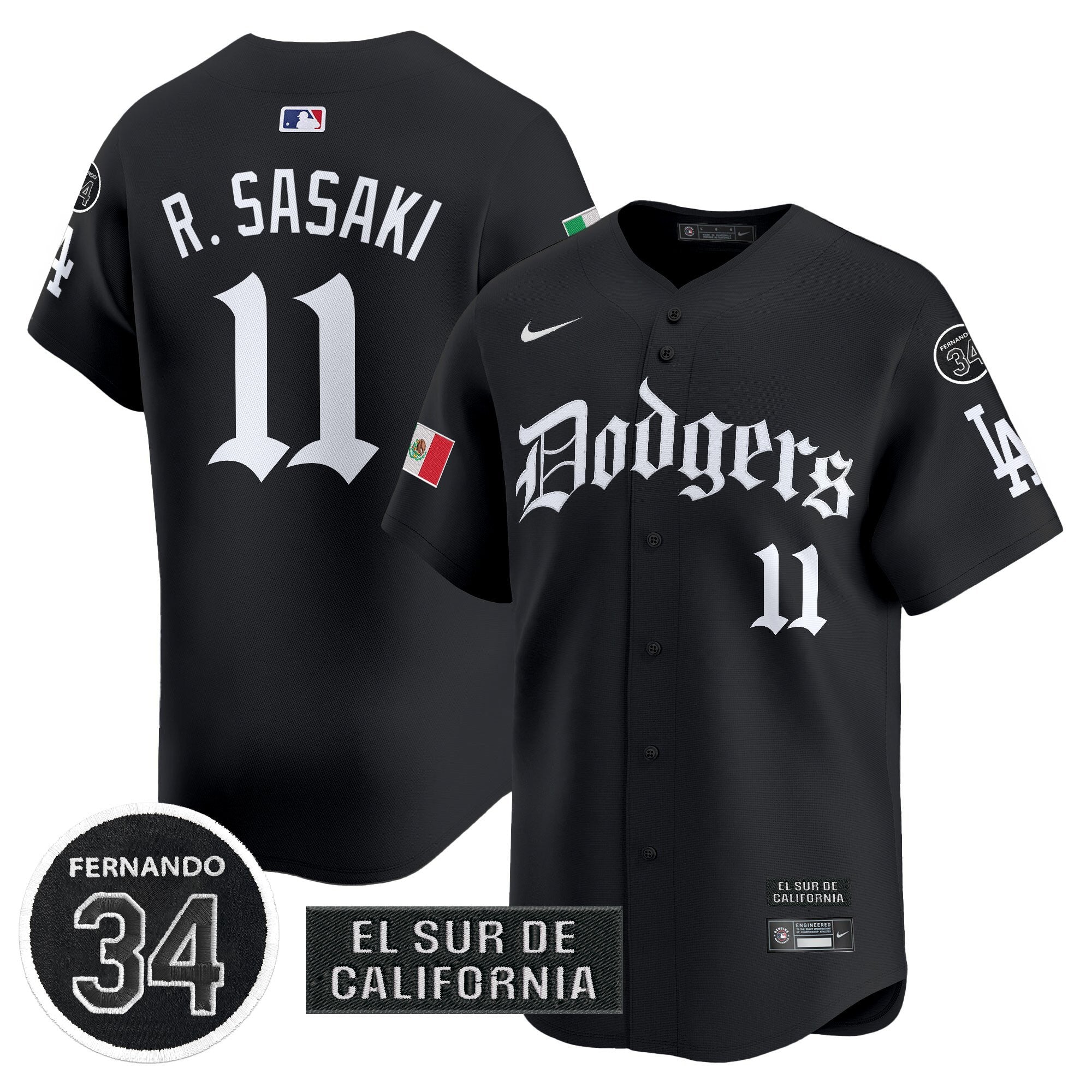 Men’s Mexico 2025 LA Gothic Style Vapor Premier Limited Jersey V2