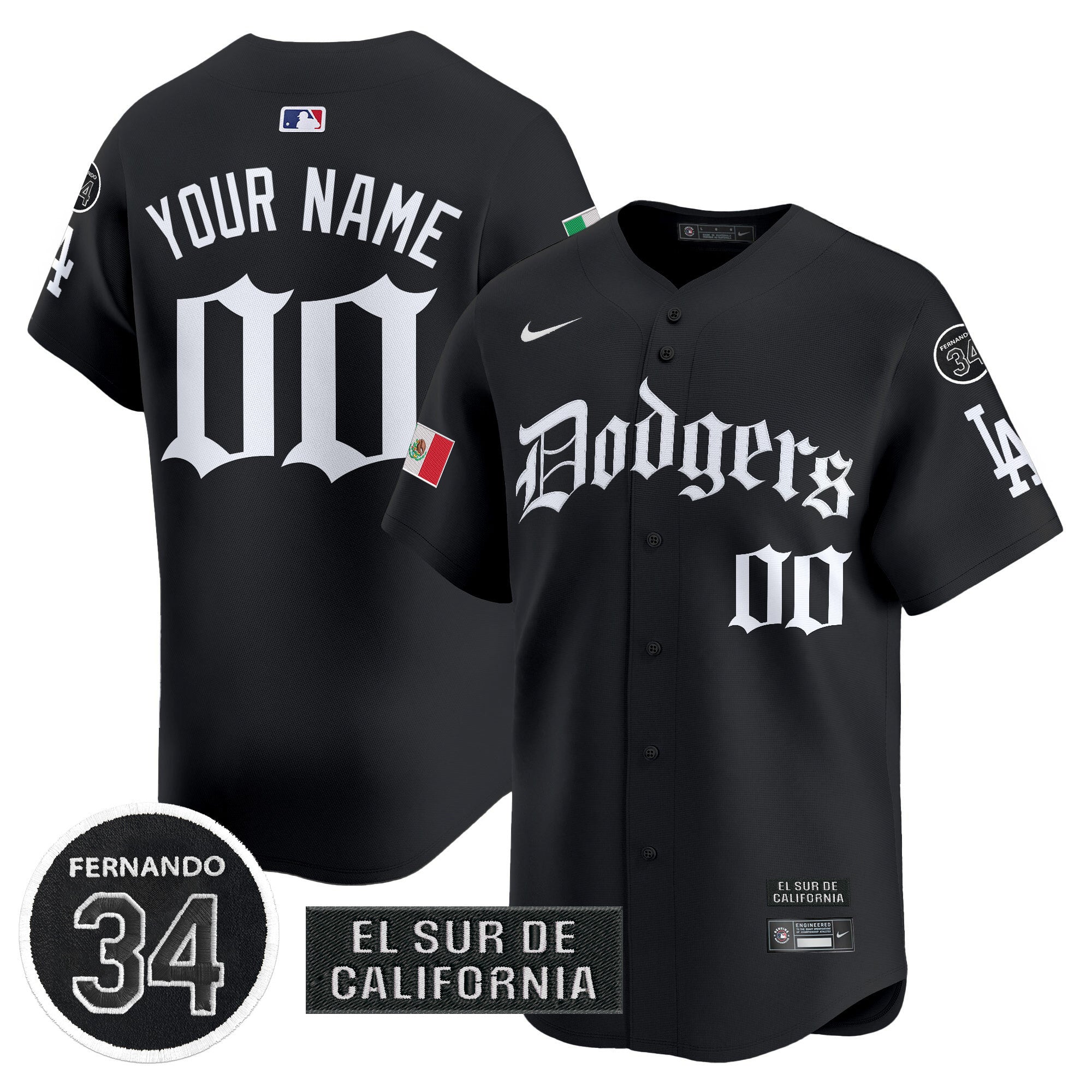 Mexico 2025 LA Gothic Style Vapor Premier Limited Custom Jersey V2