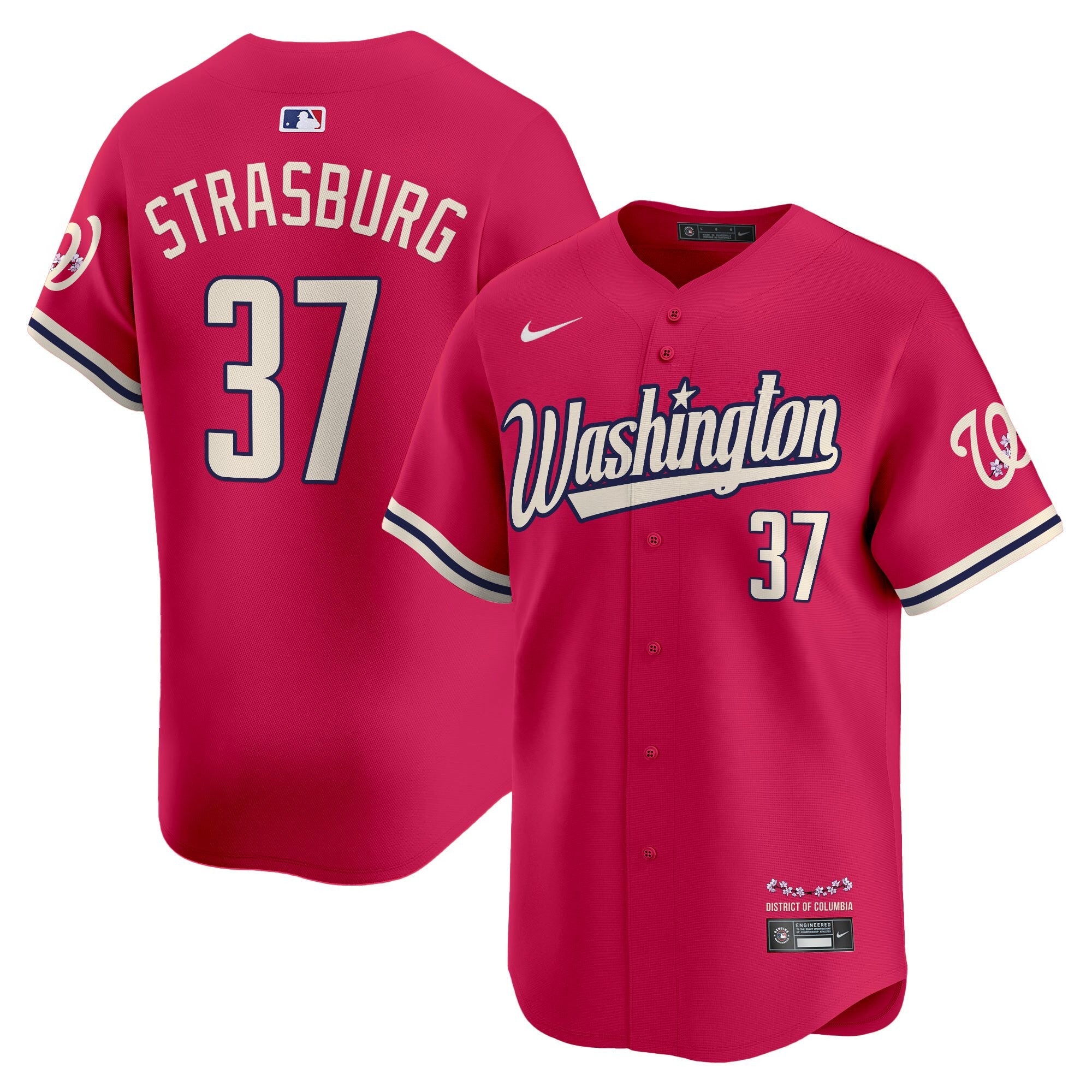 Men’s Washington Cherry Blossom Style Vapor Limited Jersey