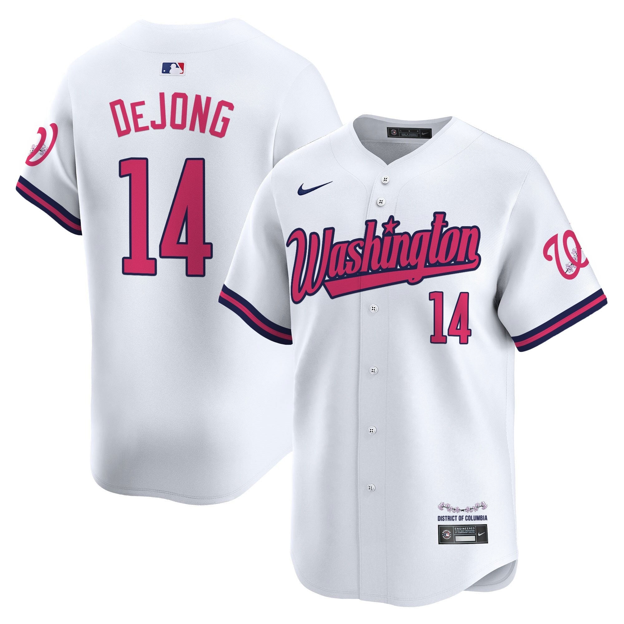 Men’s Washington Cherry Blossom Style Vapor Limited Jersey