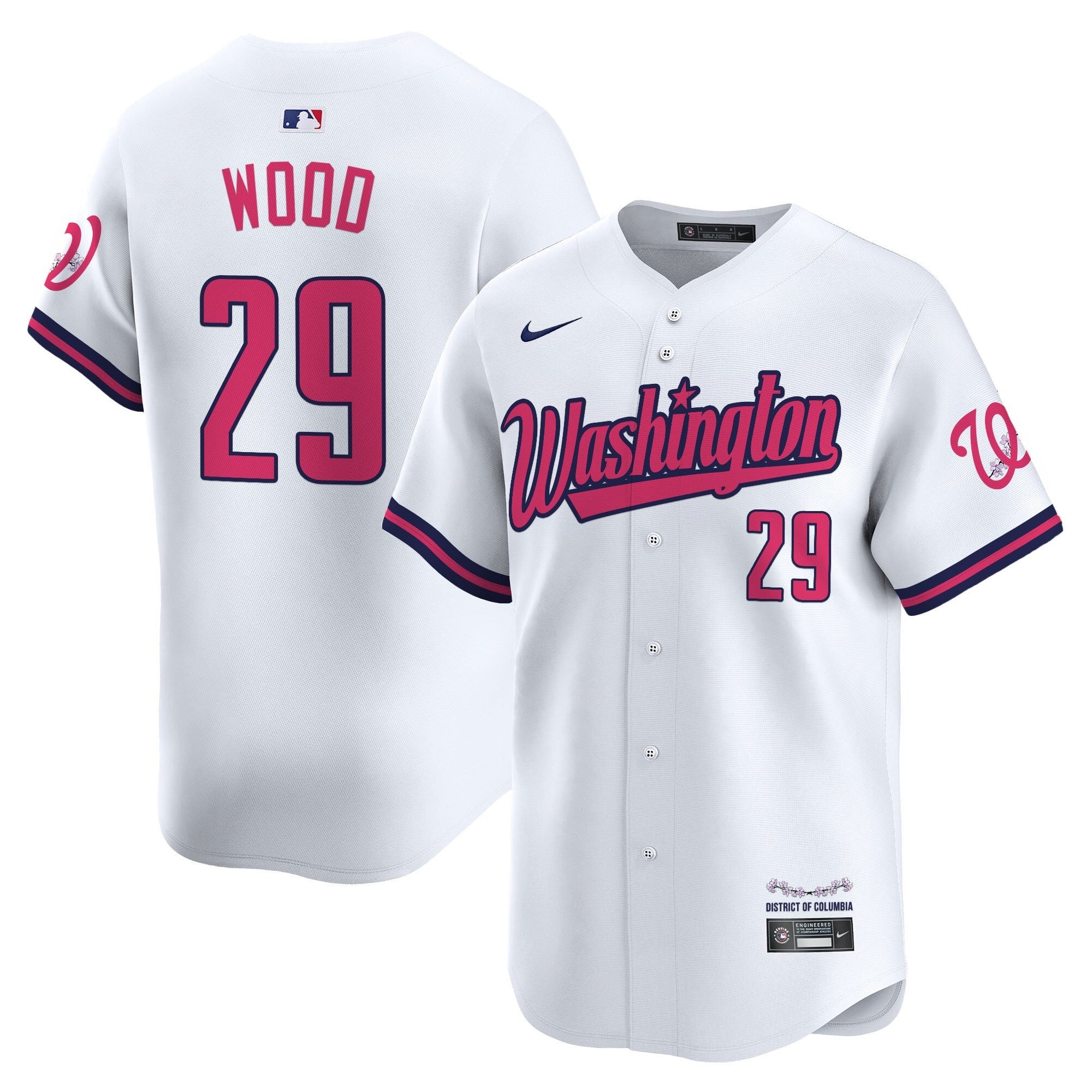 Men’s Washington Cherry Blossom Style Vapor Limited Jersey