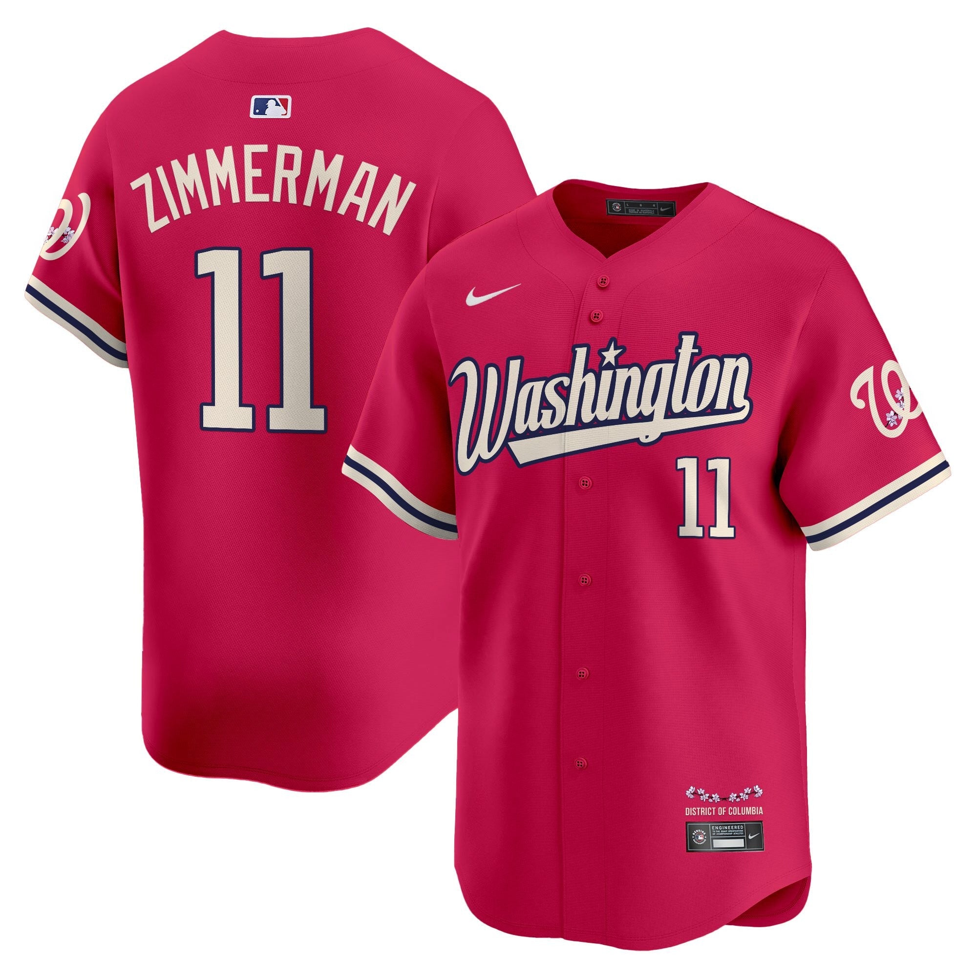 Men’s Washington Cherry Blossom Style Vapor Limited Jersey