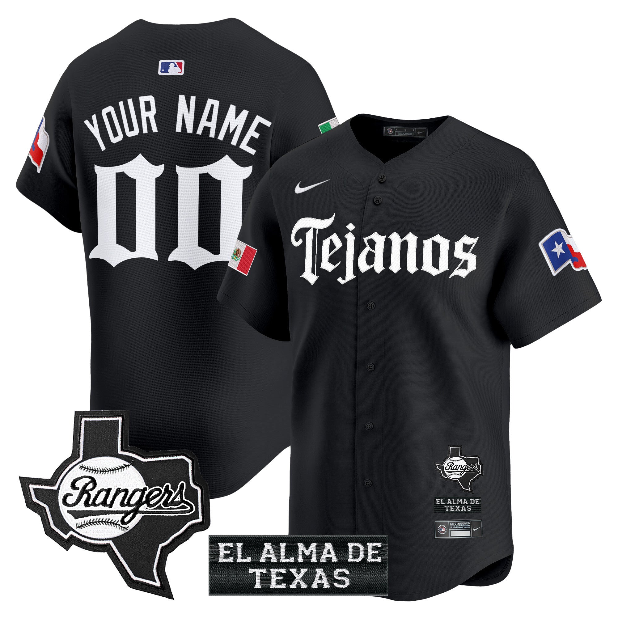 Texas Mexico Tejano Barrio Style Vapor Premier Limited Custom Jersey