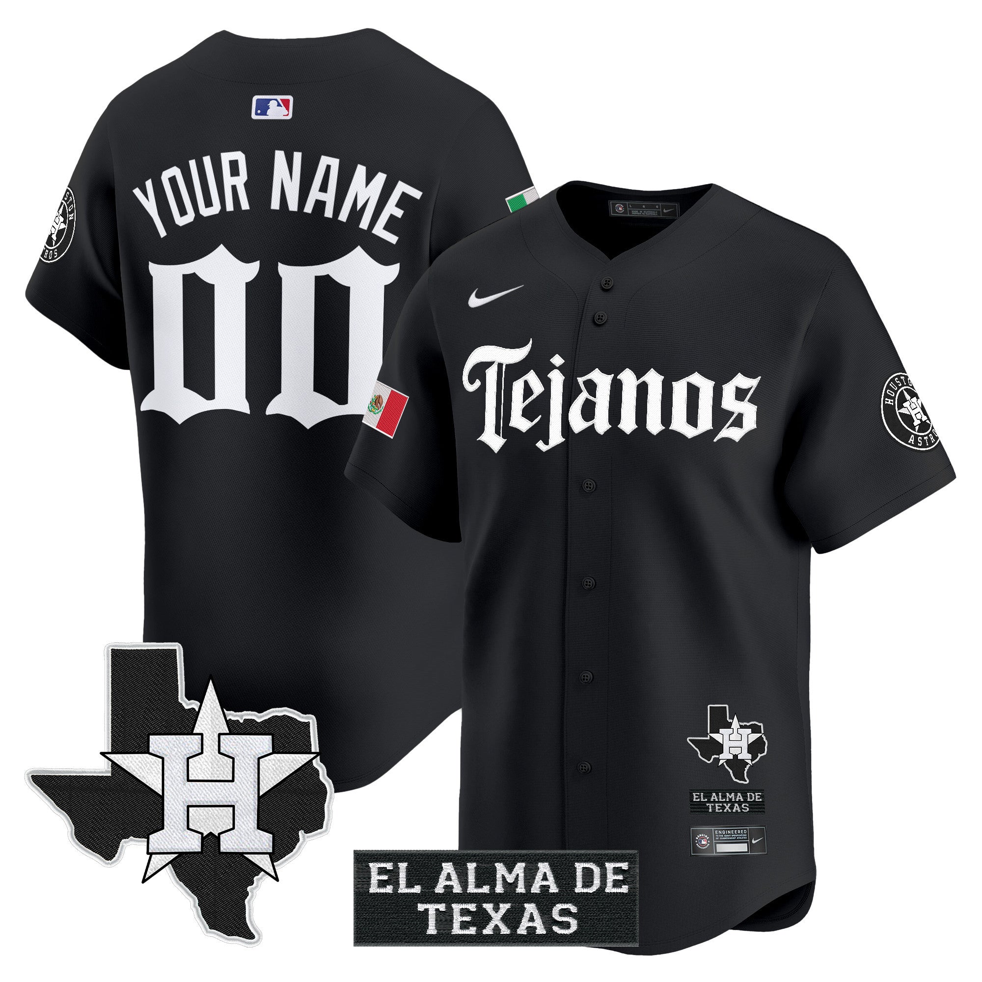 Houston Mexico Tejano Barrio Style Vapor Premier Limited Custom Jersey