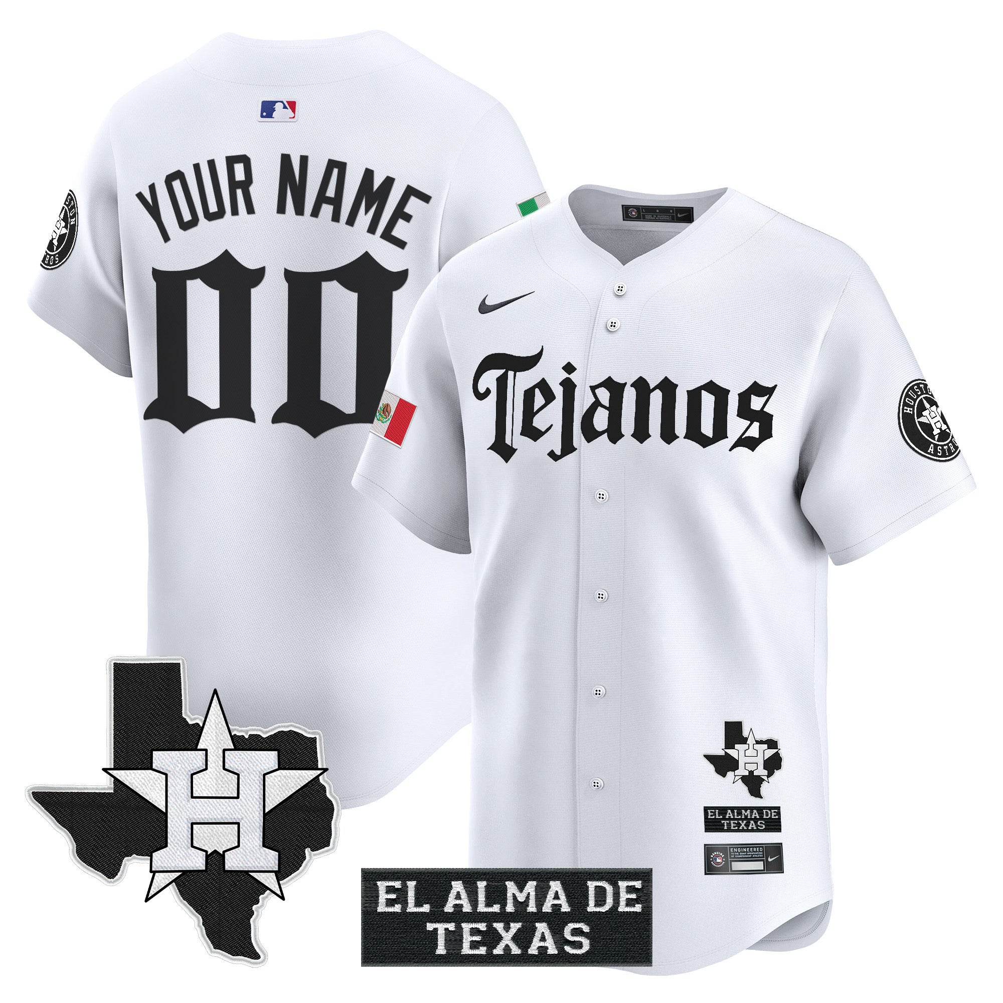 Houston Mexico Tejano Barrio Style Vapor Premier Limited Custom Jersey